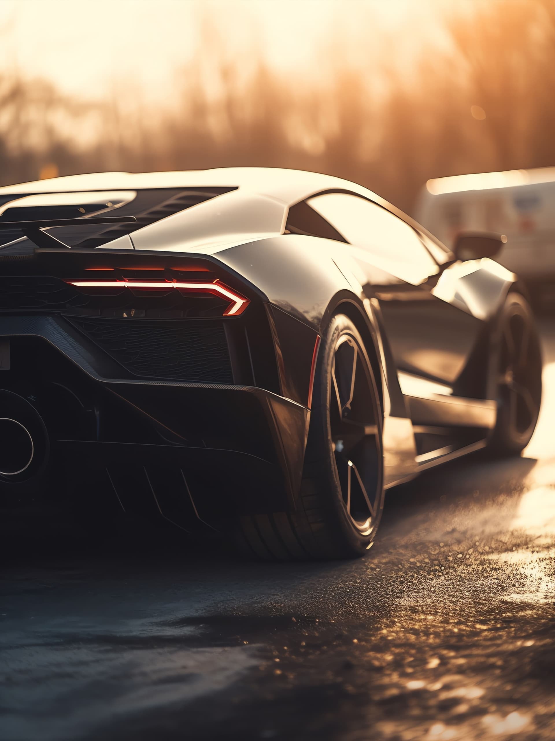 Sleek Black Racer - free phone wallpaper