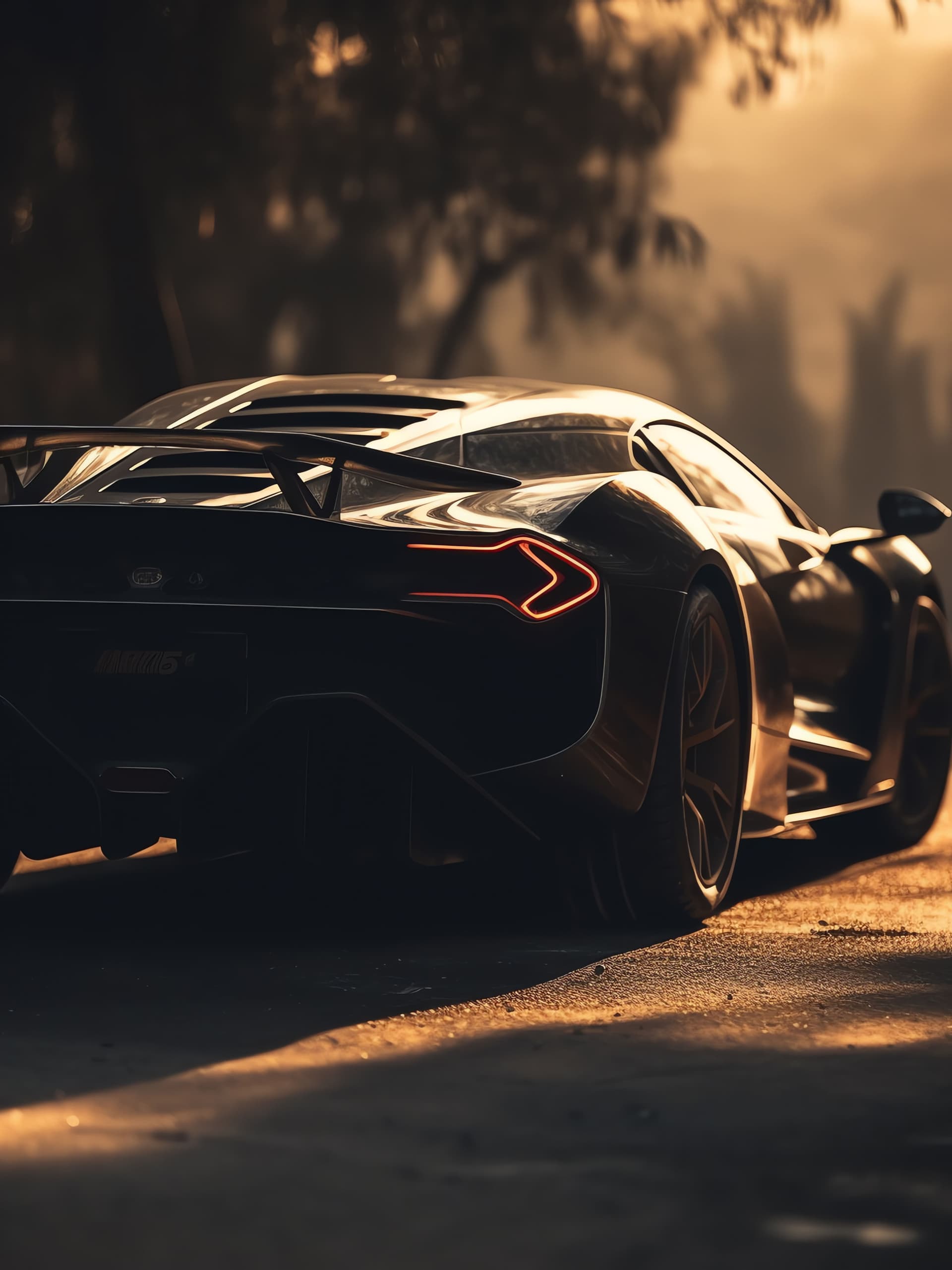 Sleek Supercar Rear - free phone wallpaper