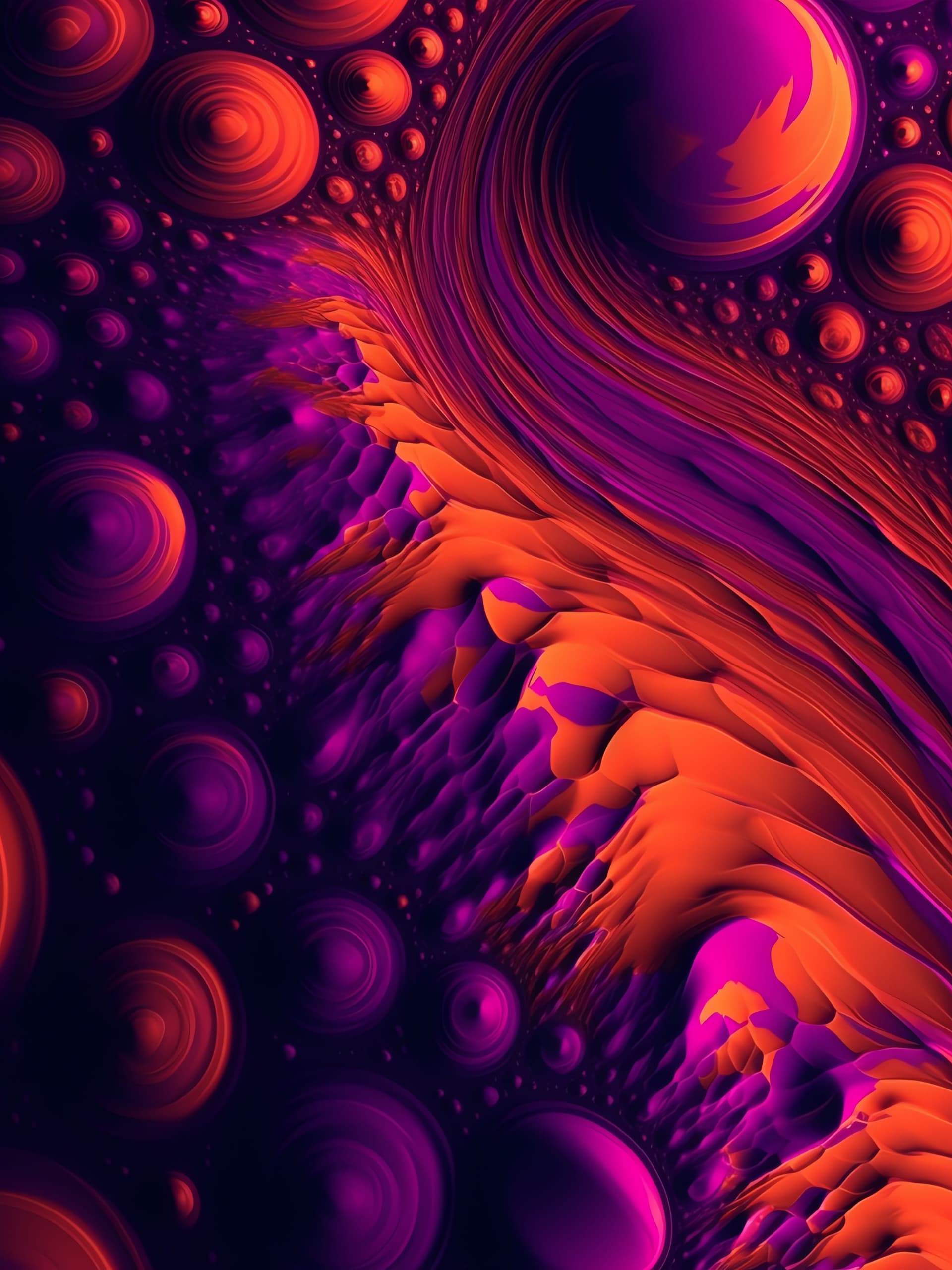 Abstract Fractal Flow - free phone wallpaper