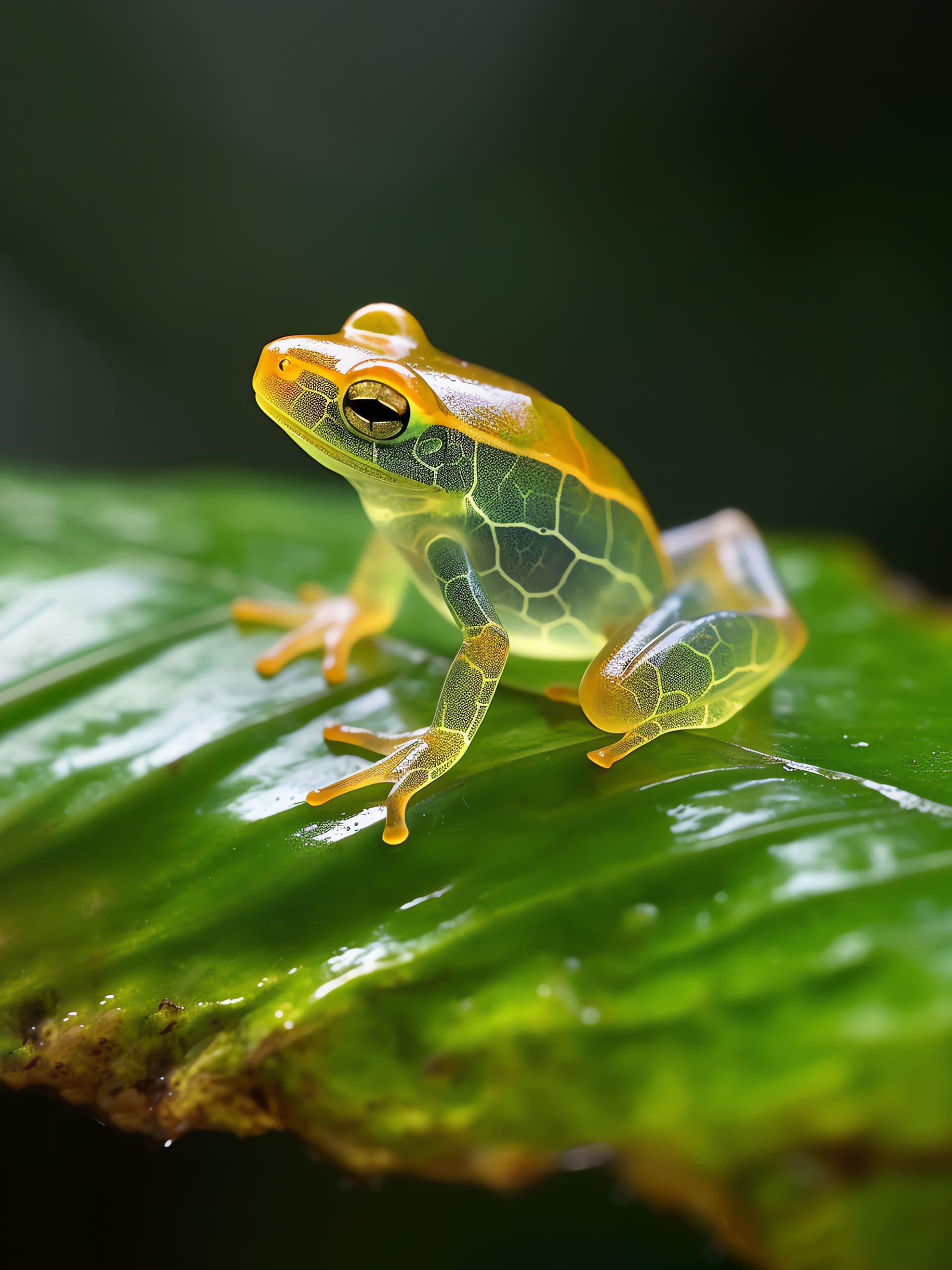 Transparent Glass Frog - free phone wallpaper