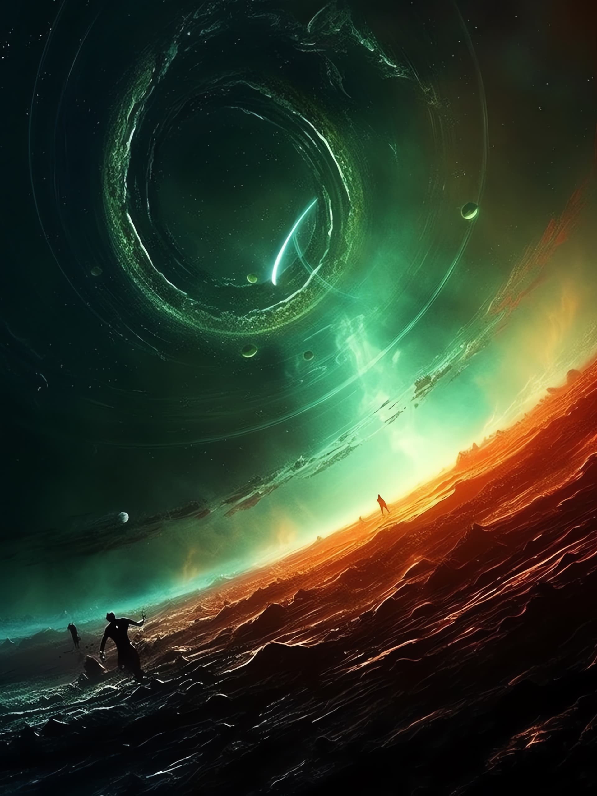 Cosmic Vortex Runner - free phone wallpaper