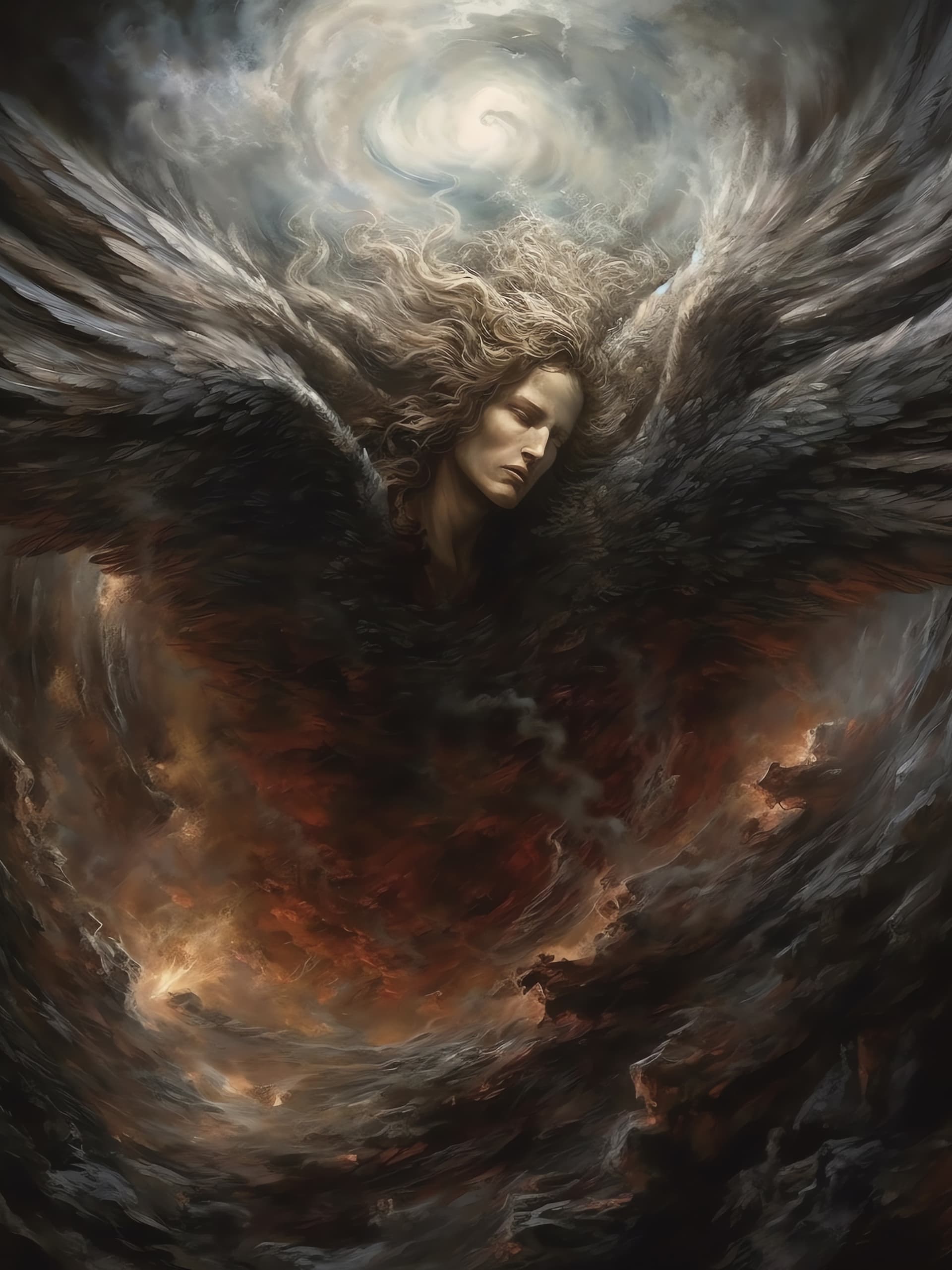Angelic Descent - free phone wallpaper
