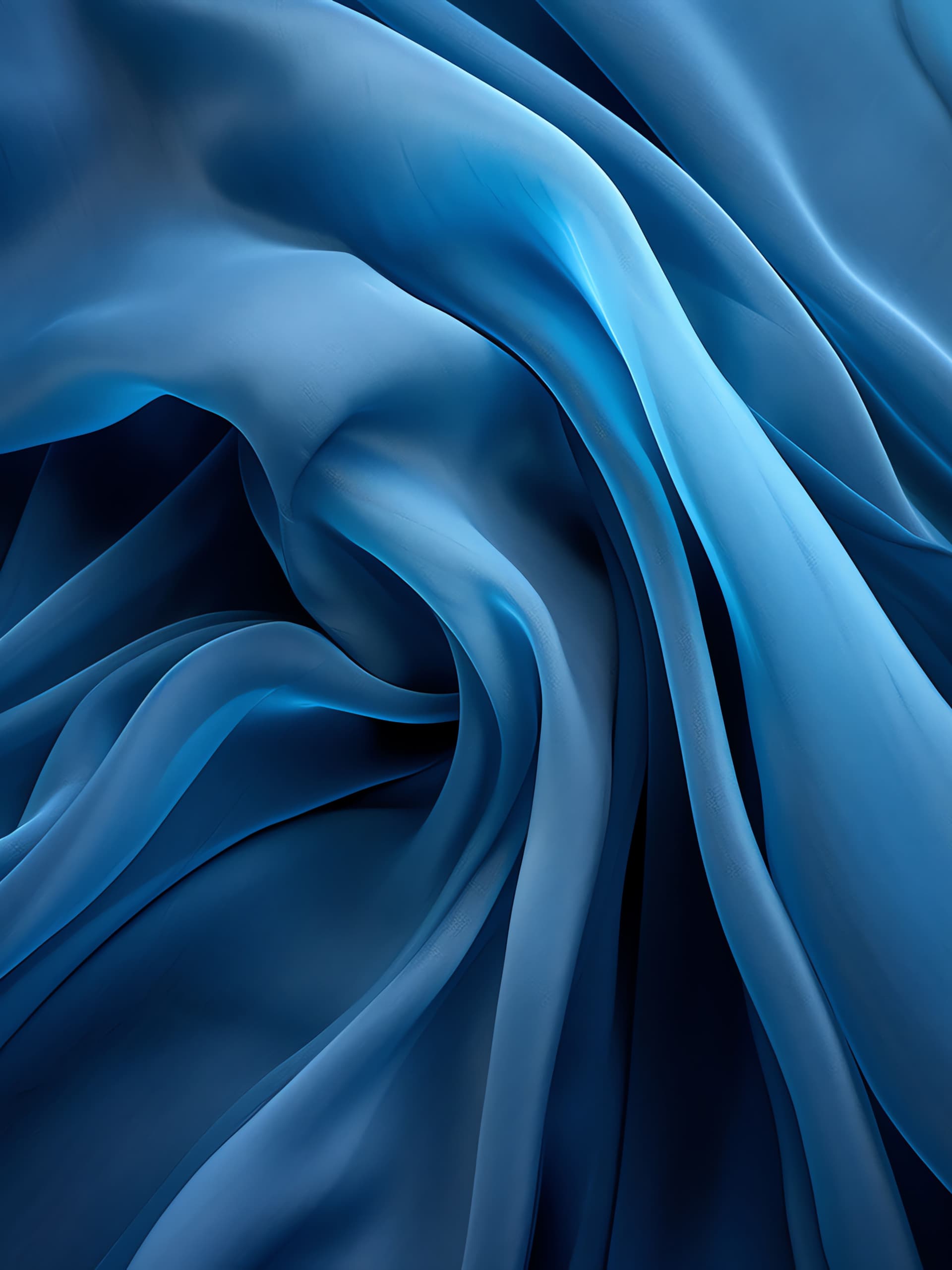 Azure Silk Flow - free phone wallpaper