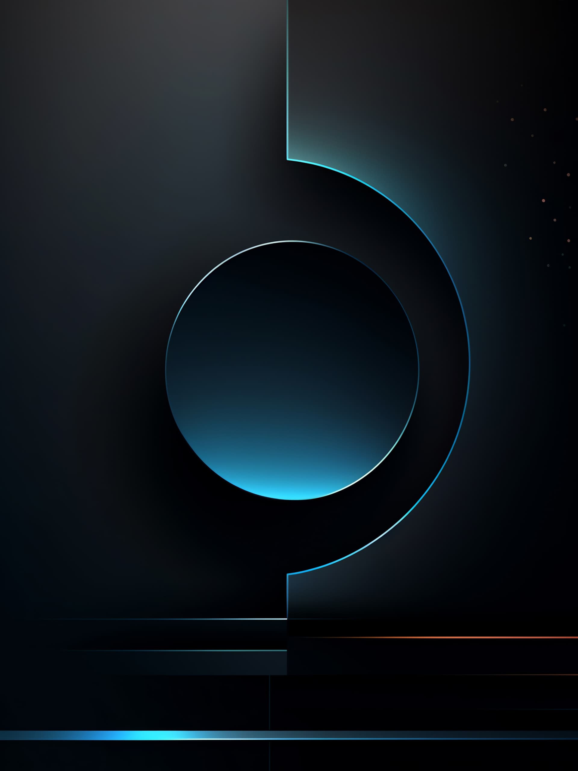 Geometric Blue Glow - free phone wallpaper