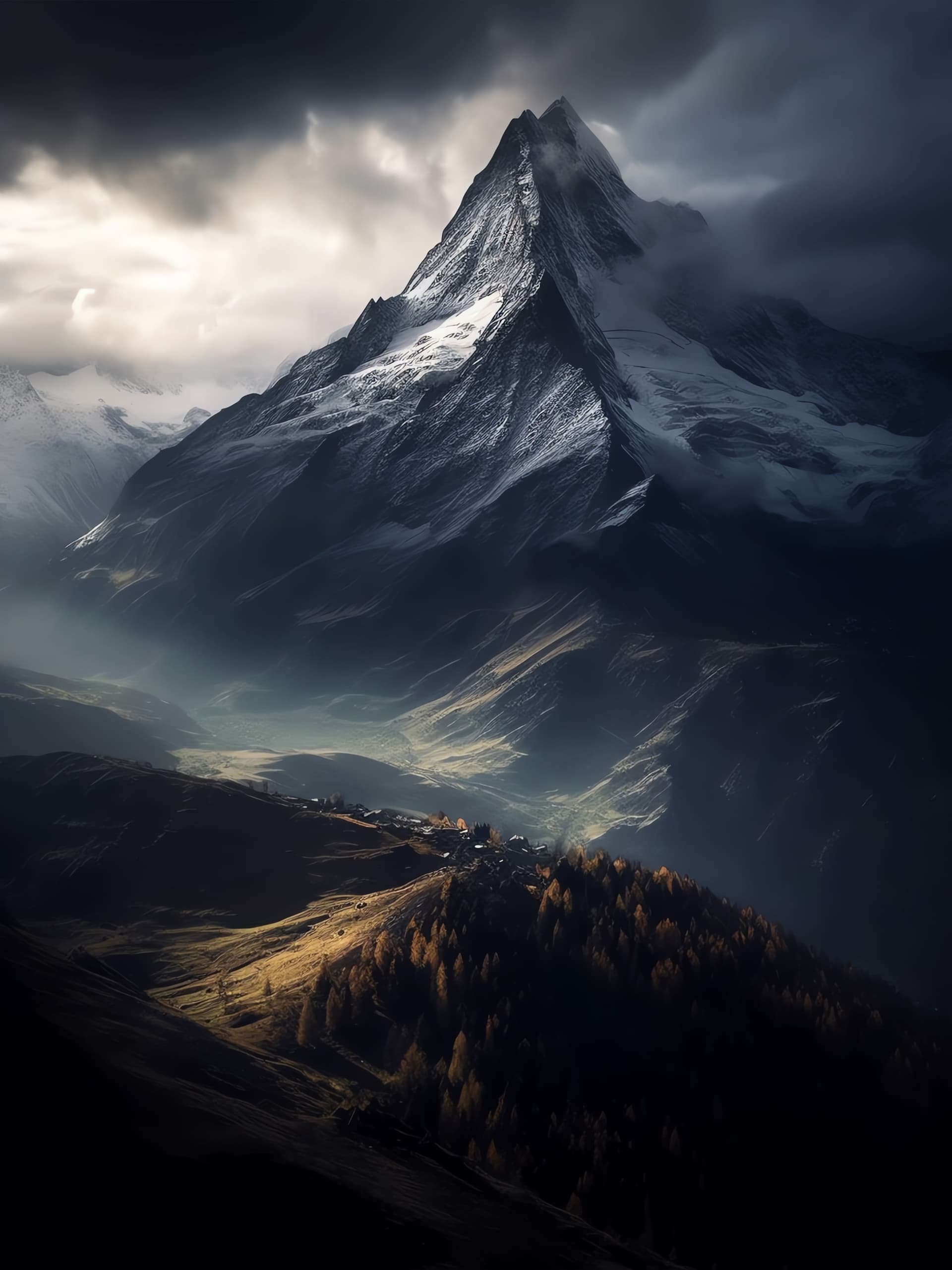 Alpine Majesty Peak - free phone wallpaper