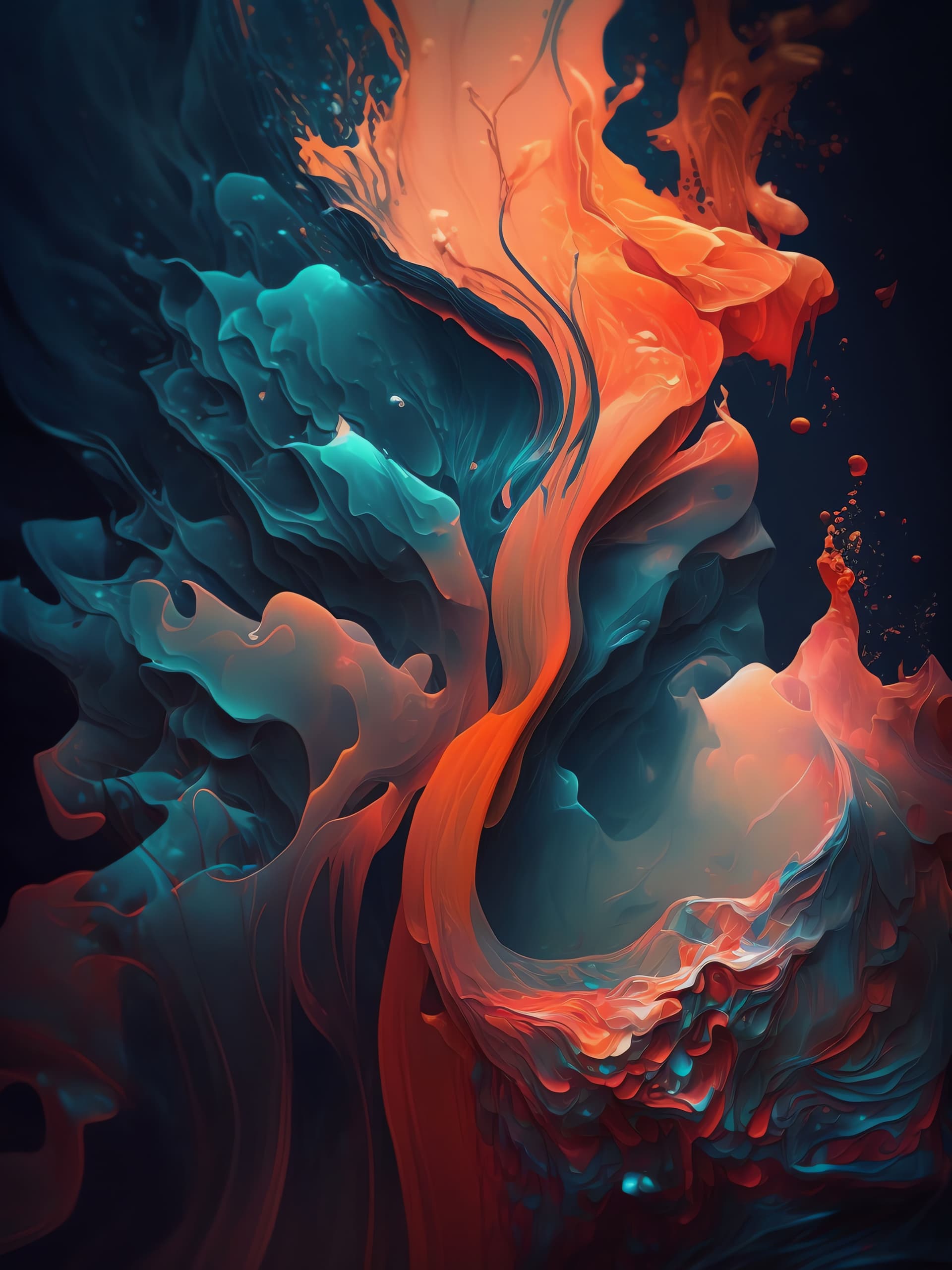 Abstract Fluid Fusion - free phone wallpaper