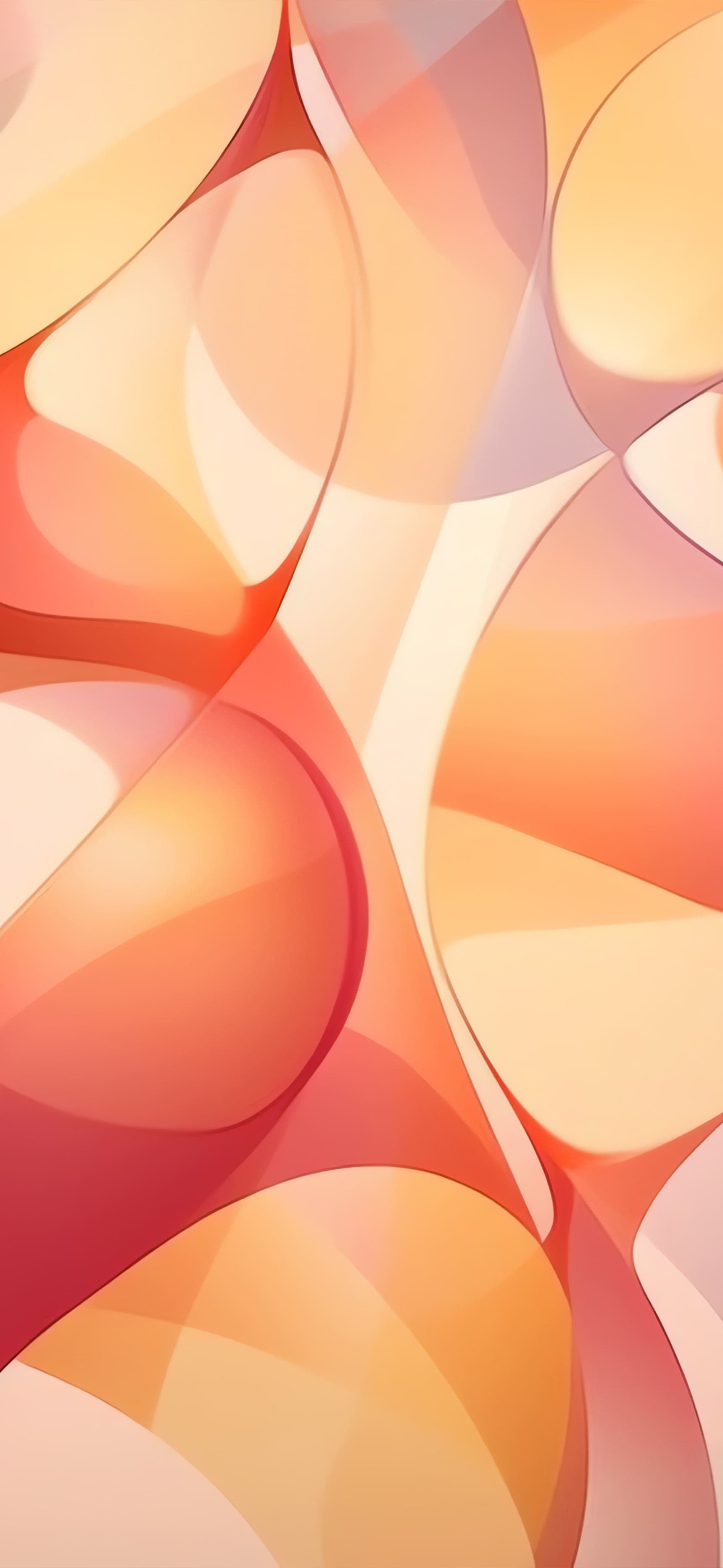 Abstract Peach Shapes - free phone wallpaper