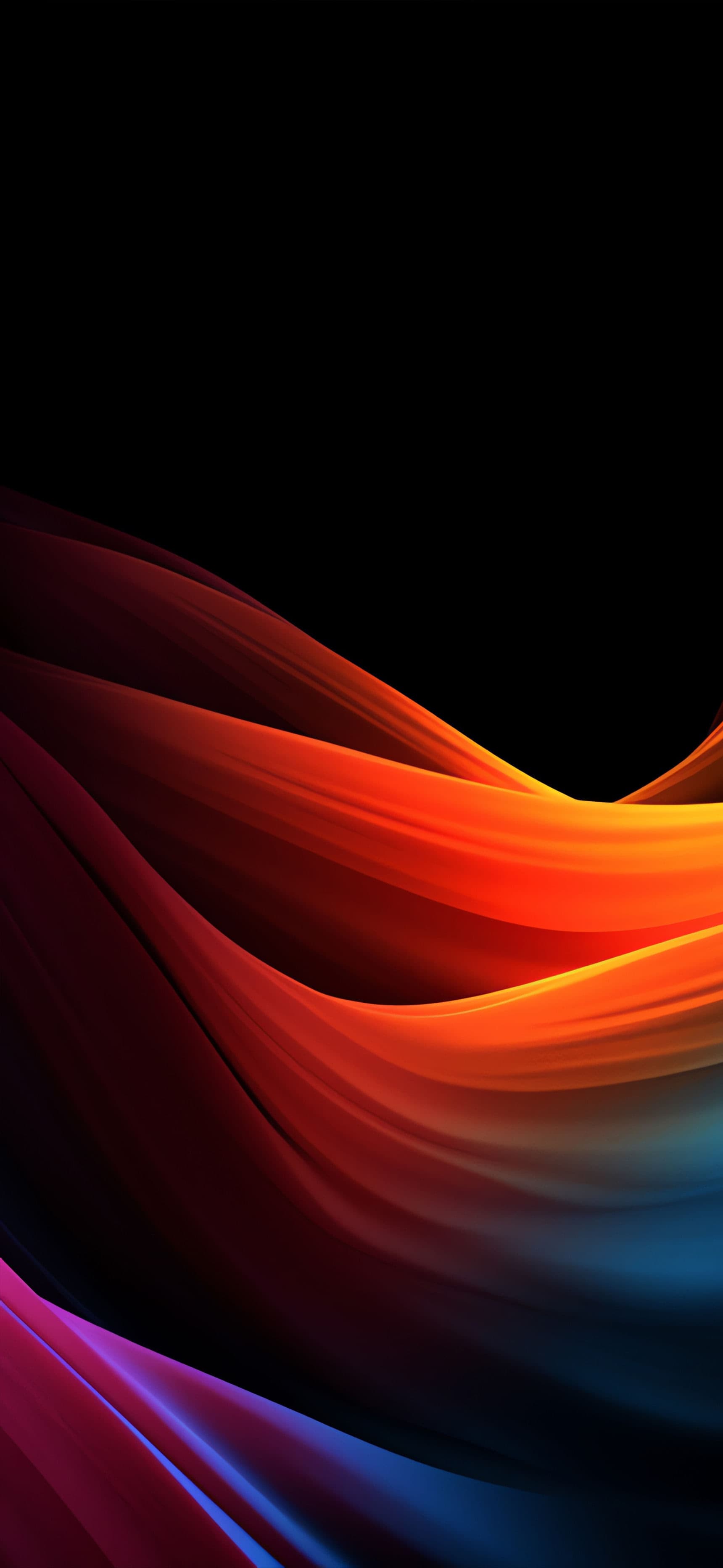 Fiery Waves - free phone wallpaper