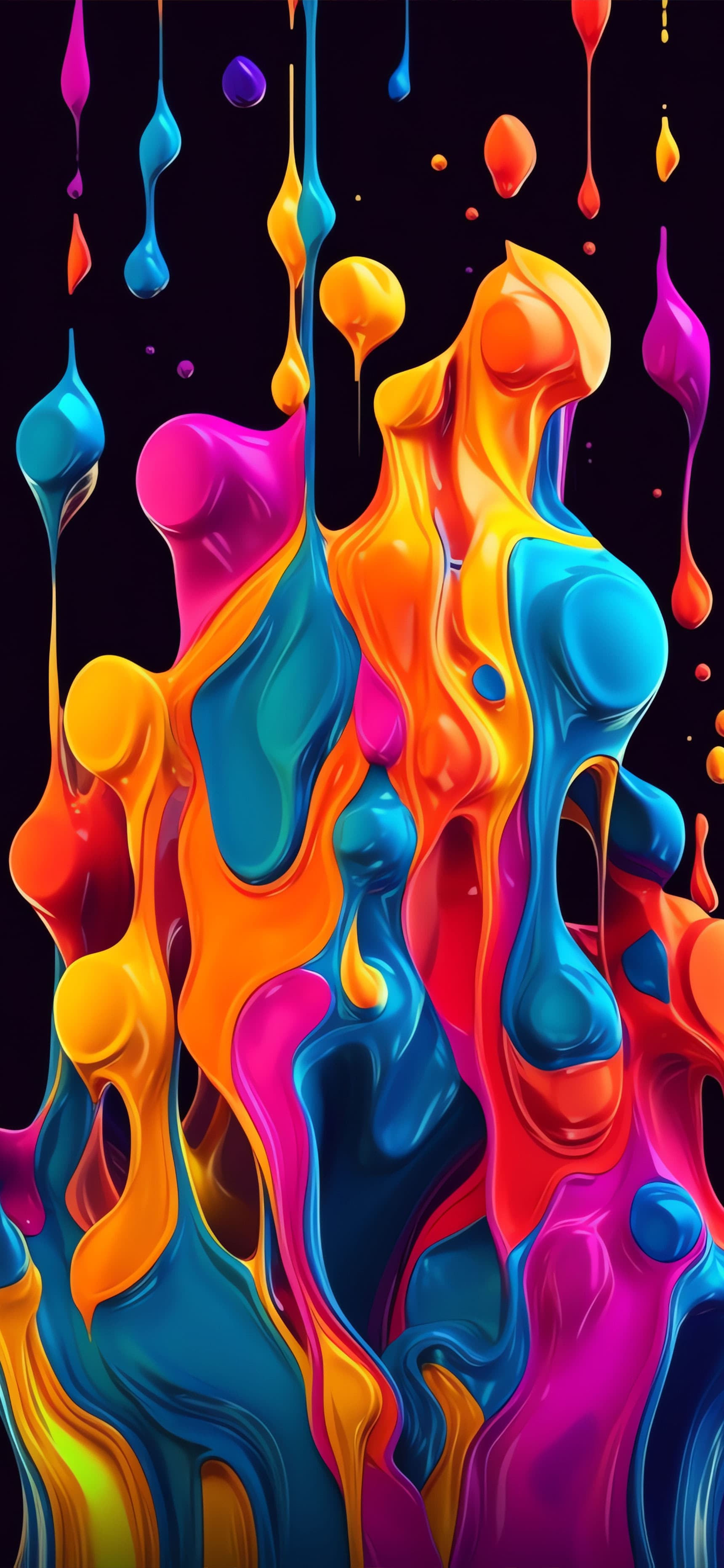 Melting Rainbow - free phone wallpaper