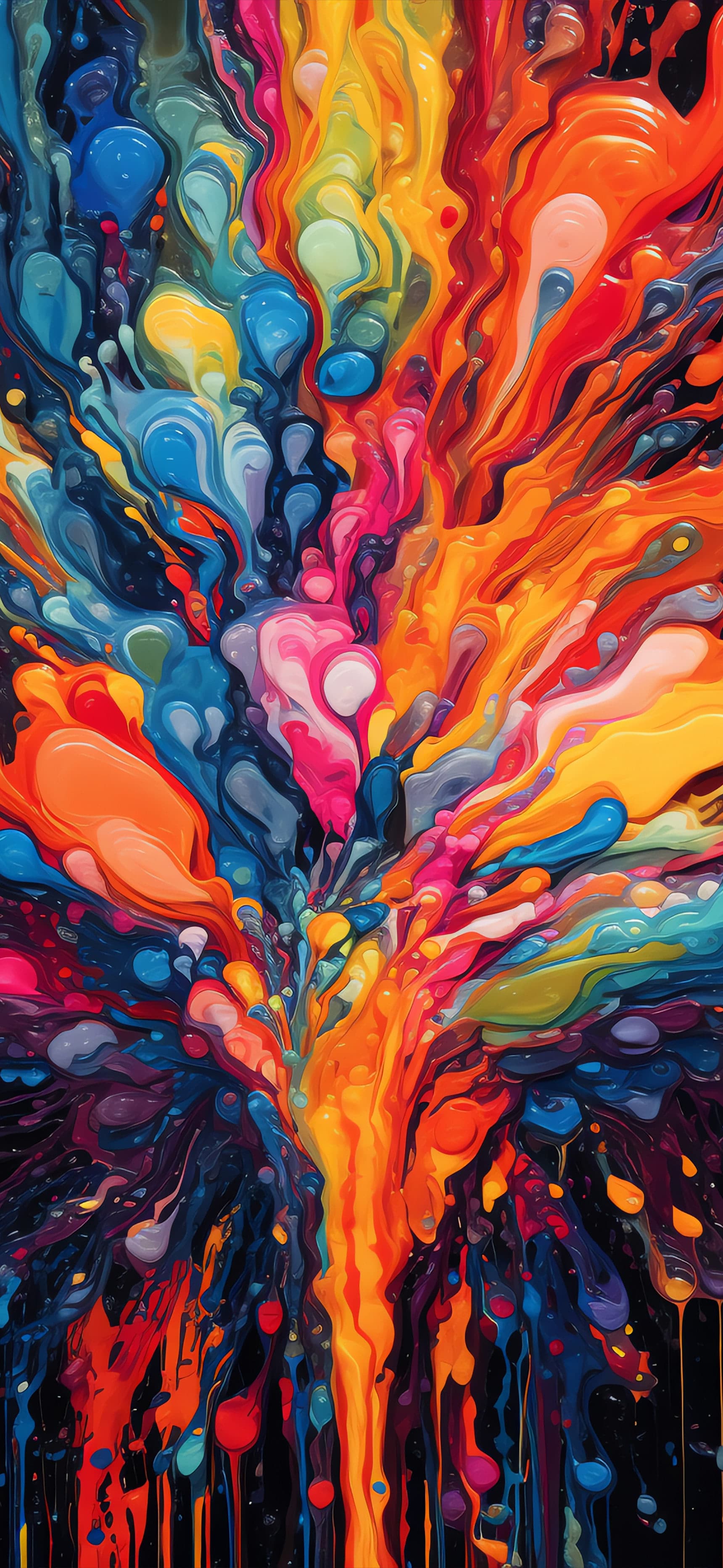 Explosive Paint Splatter - free phone wallpaper