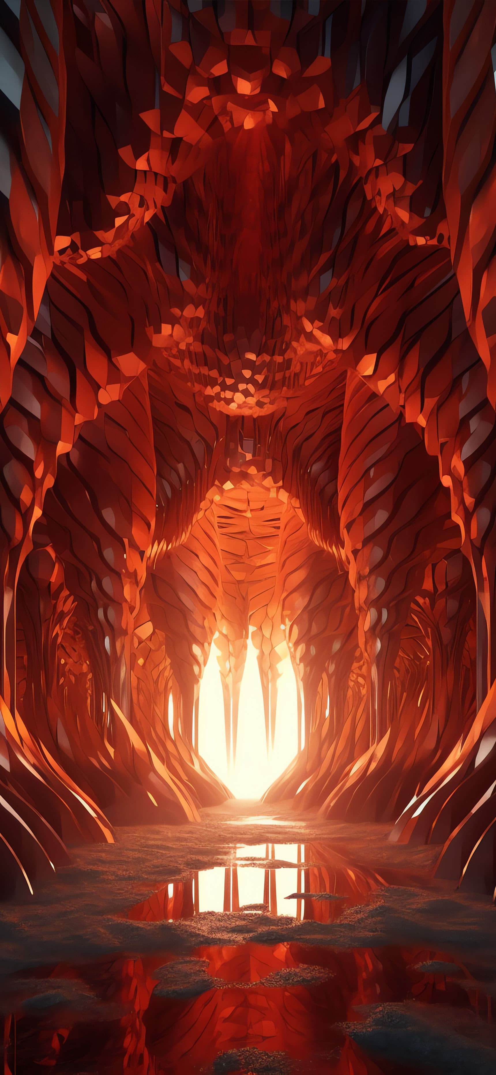 Infernal Cave Interior - free phone wallpaper