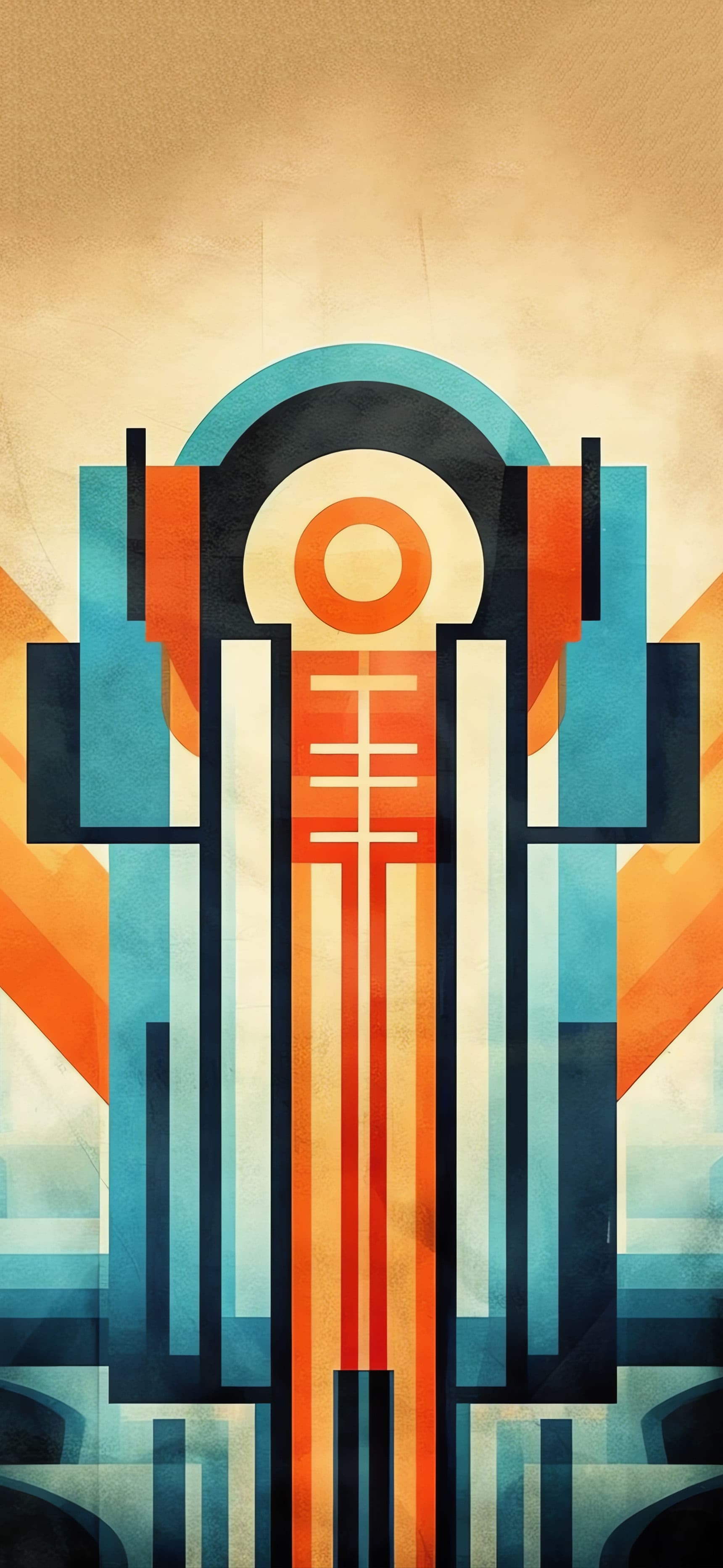 Retro Geometric Art - free phone wallpaper
