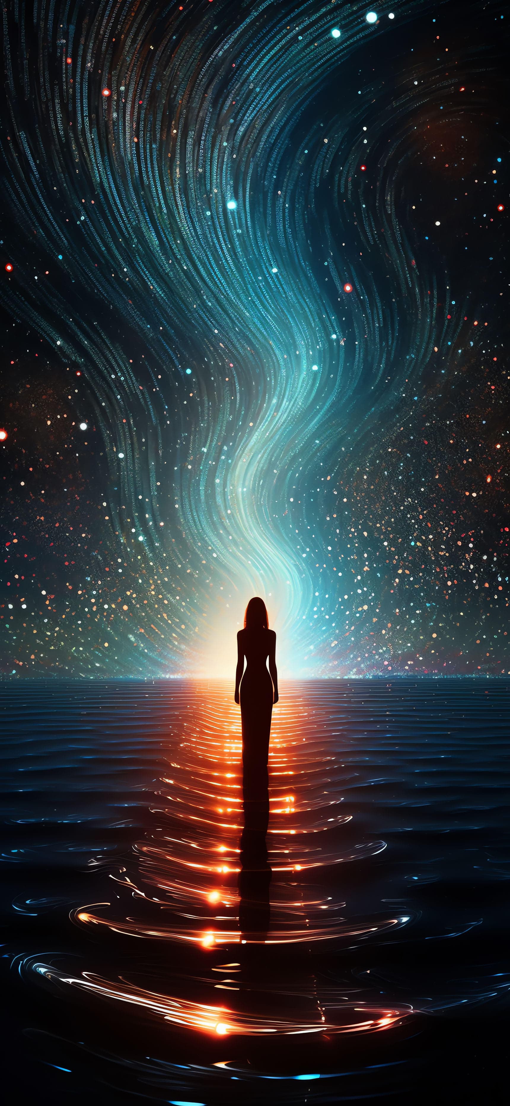 Cosmic Water Walker - free phone wallpaper