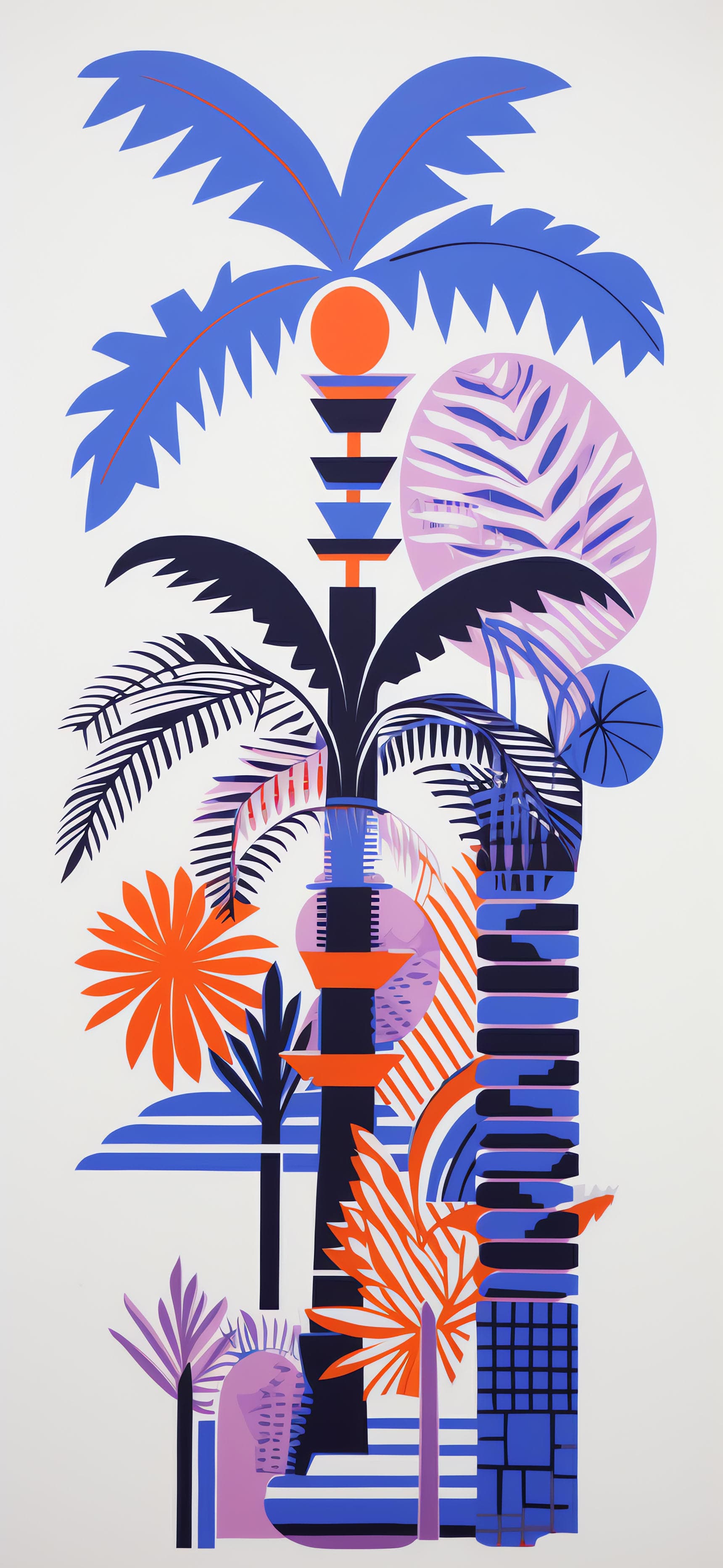 Abstract Palm Design - free phone wallpaper