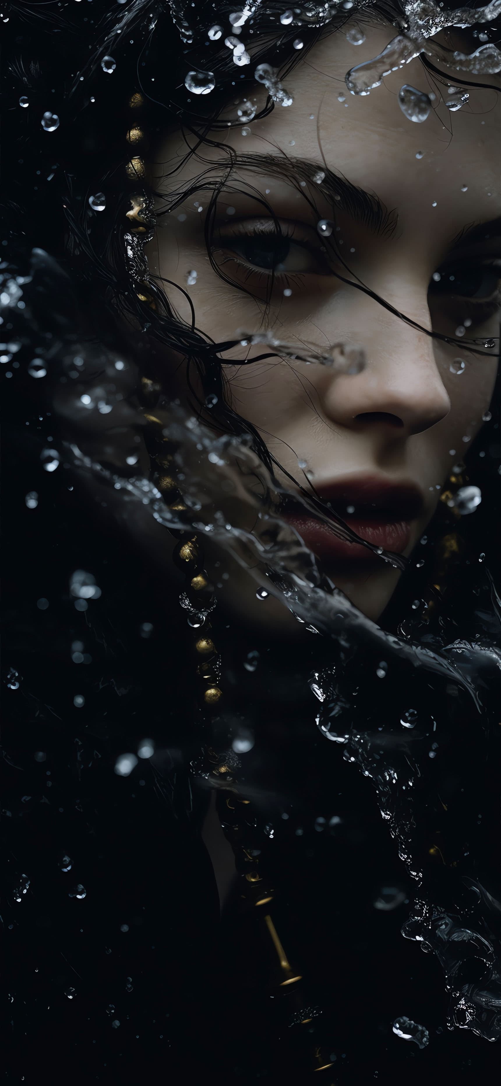 Water Droplet Portrait - free phone wallpaper