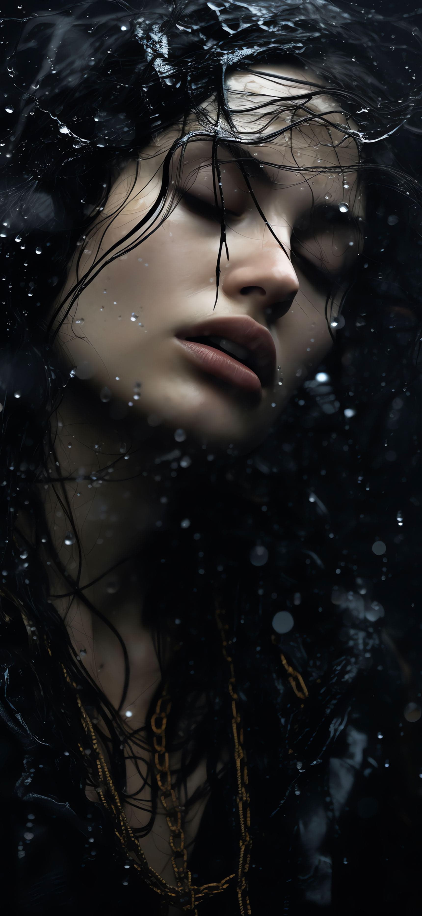 Rainy Day Portrait - free phone wallpaper