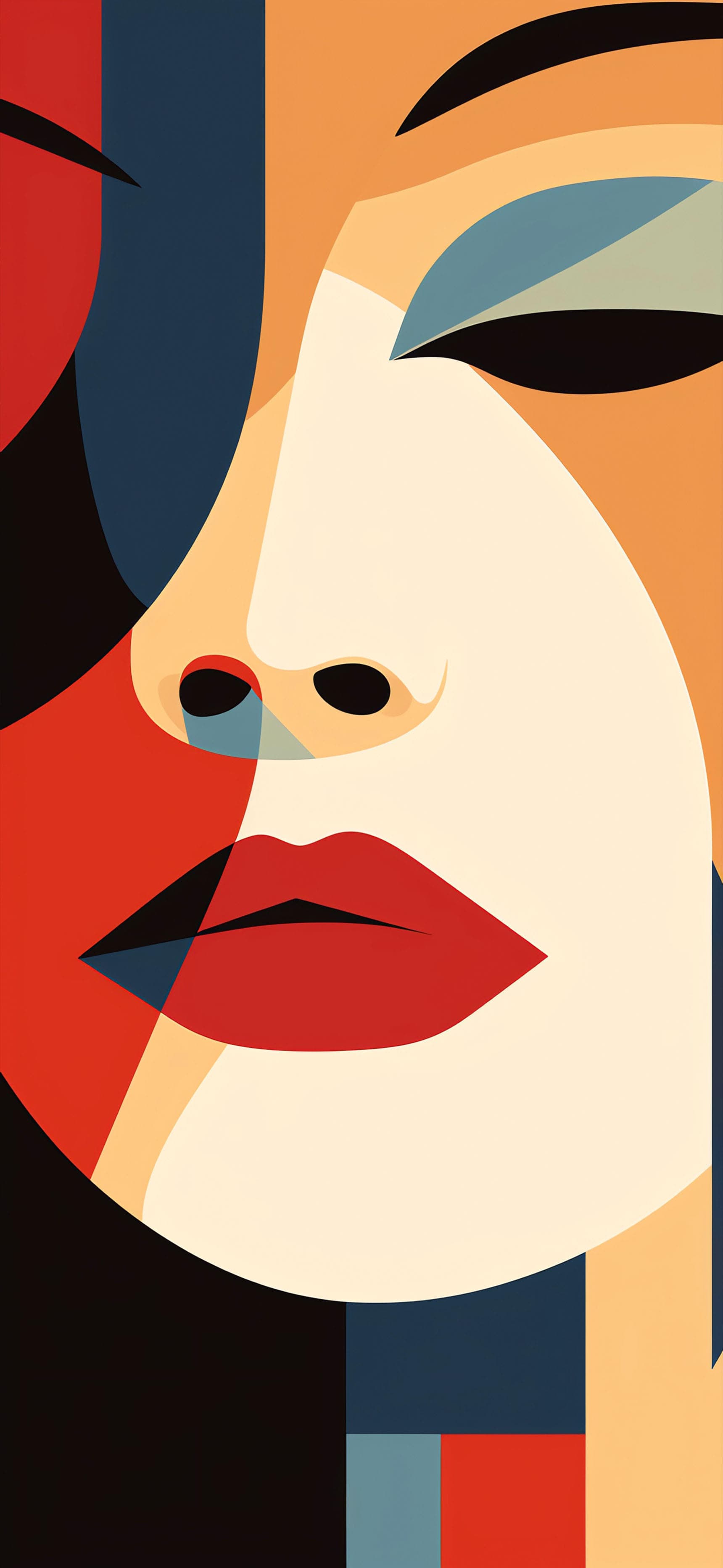 Abstract Face Portrait - free phone wallpaper