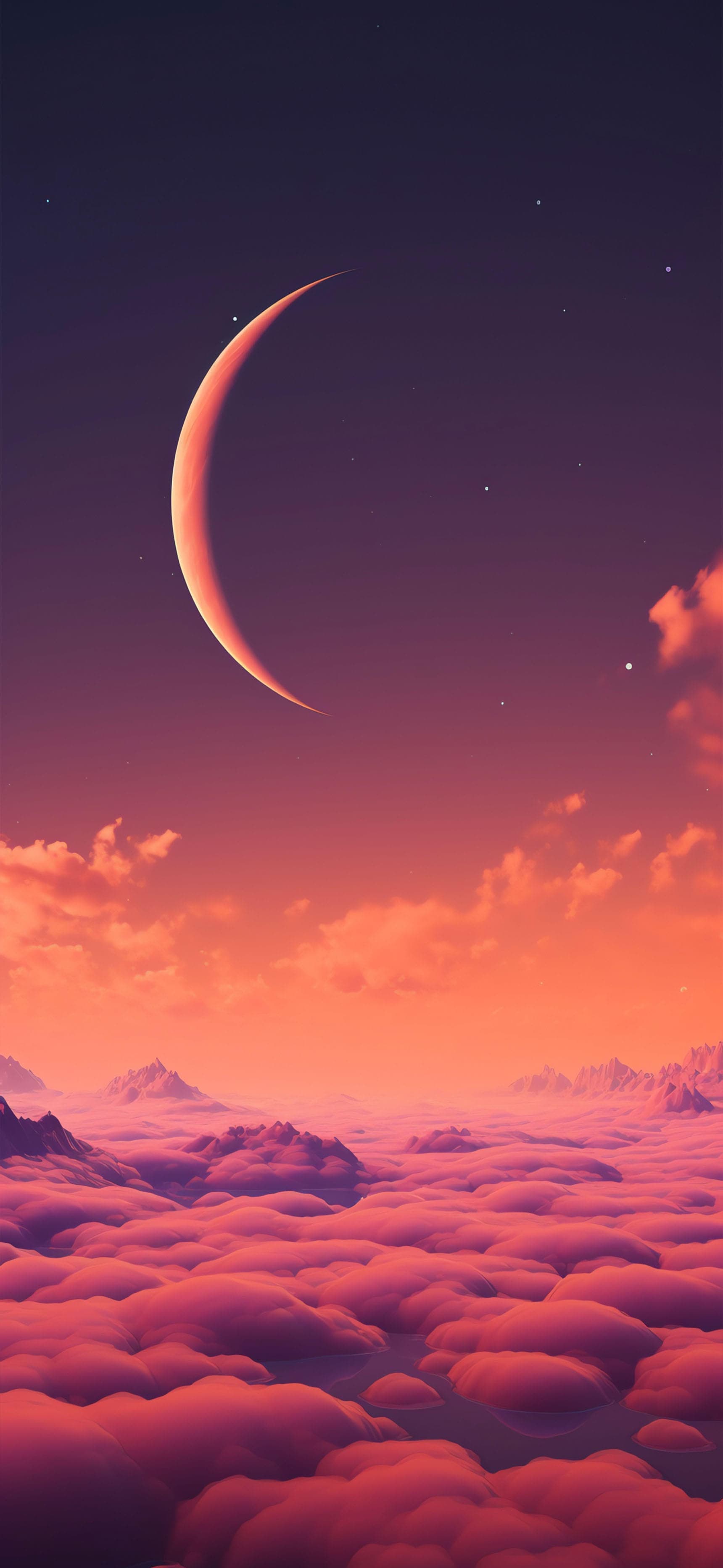 Celestial Crescent Dream - free phone wallpaper