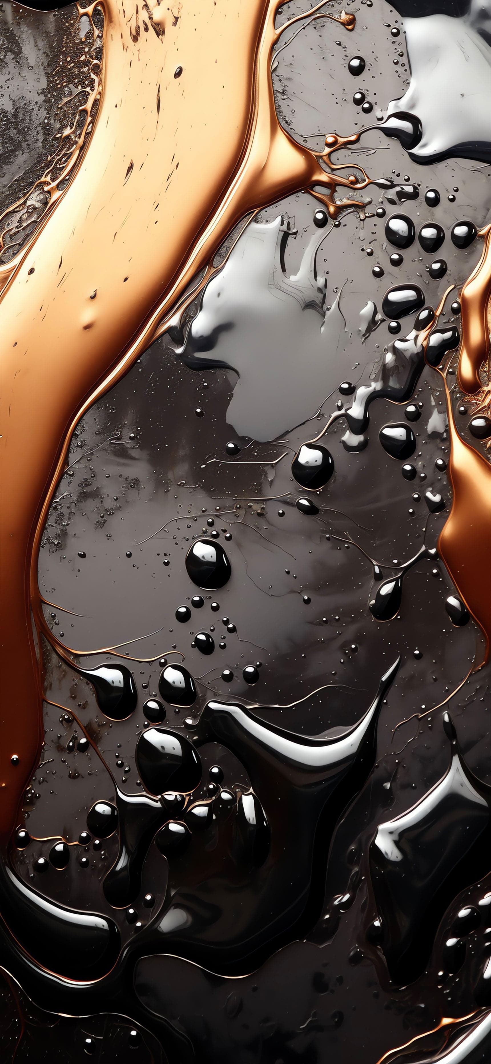 Liquid Gold Flow - free phone wallpaper