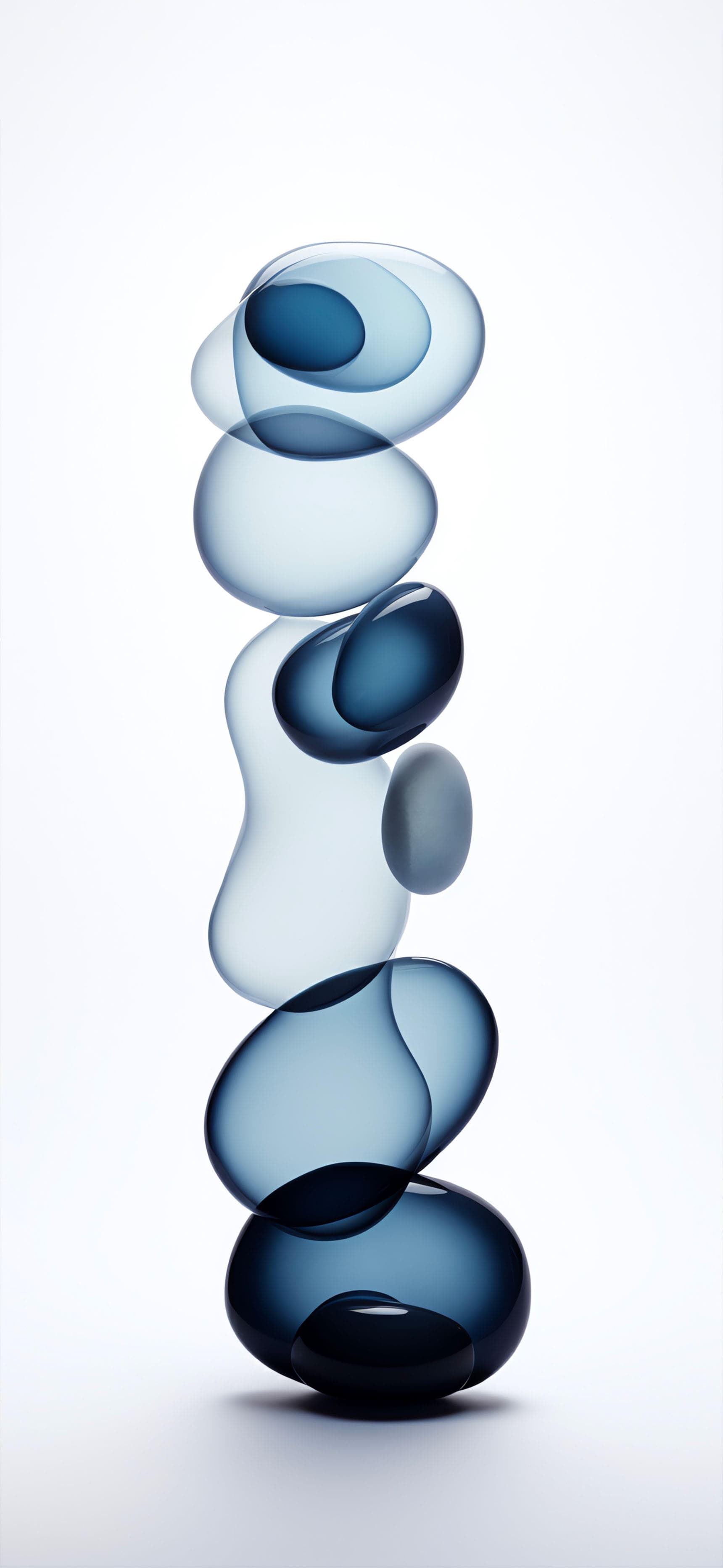 Stacked Glass Pebbles - free phone wallpaper