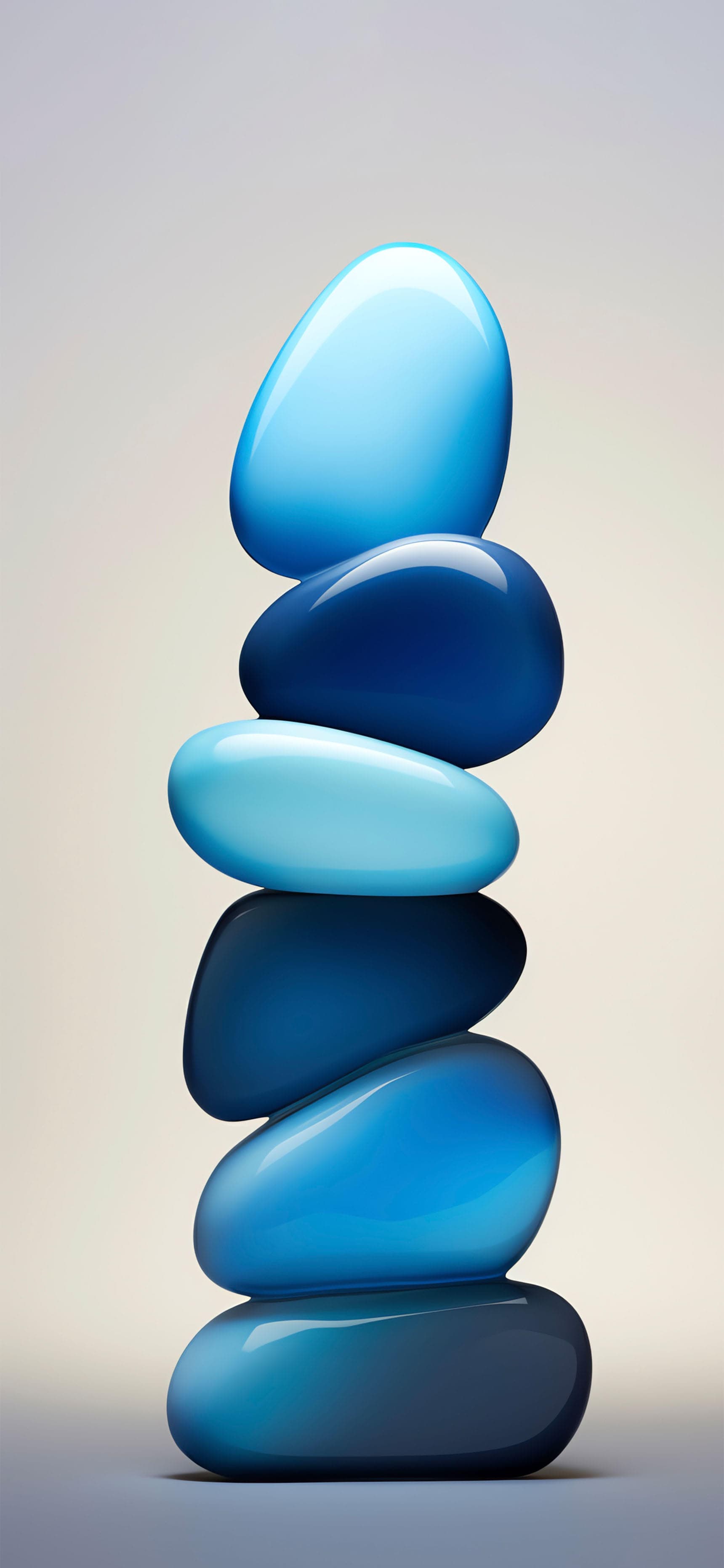 Stacked Blue Stones - free phone wallpaper