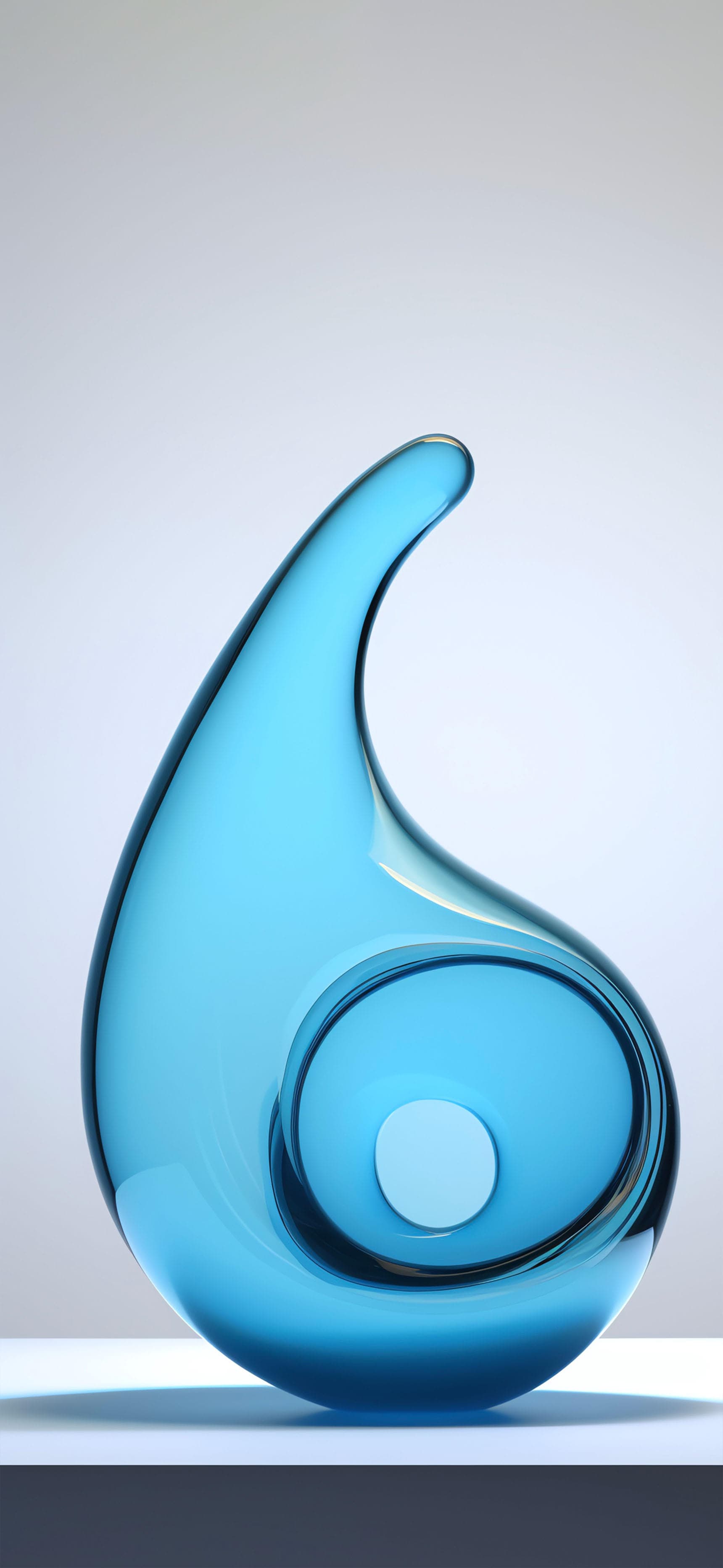 Teardrop Glass Sculpture - free phone wallpaper