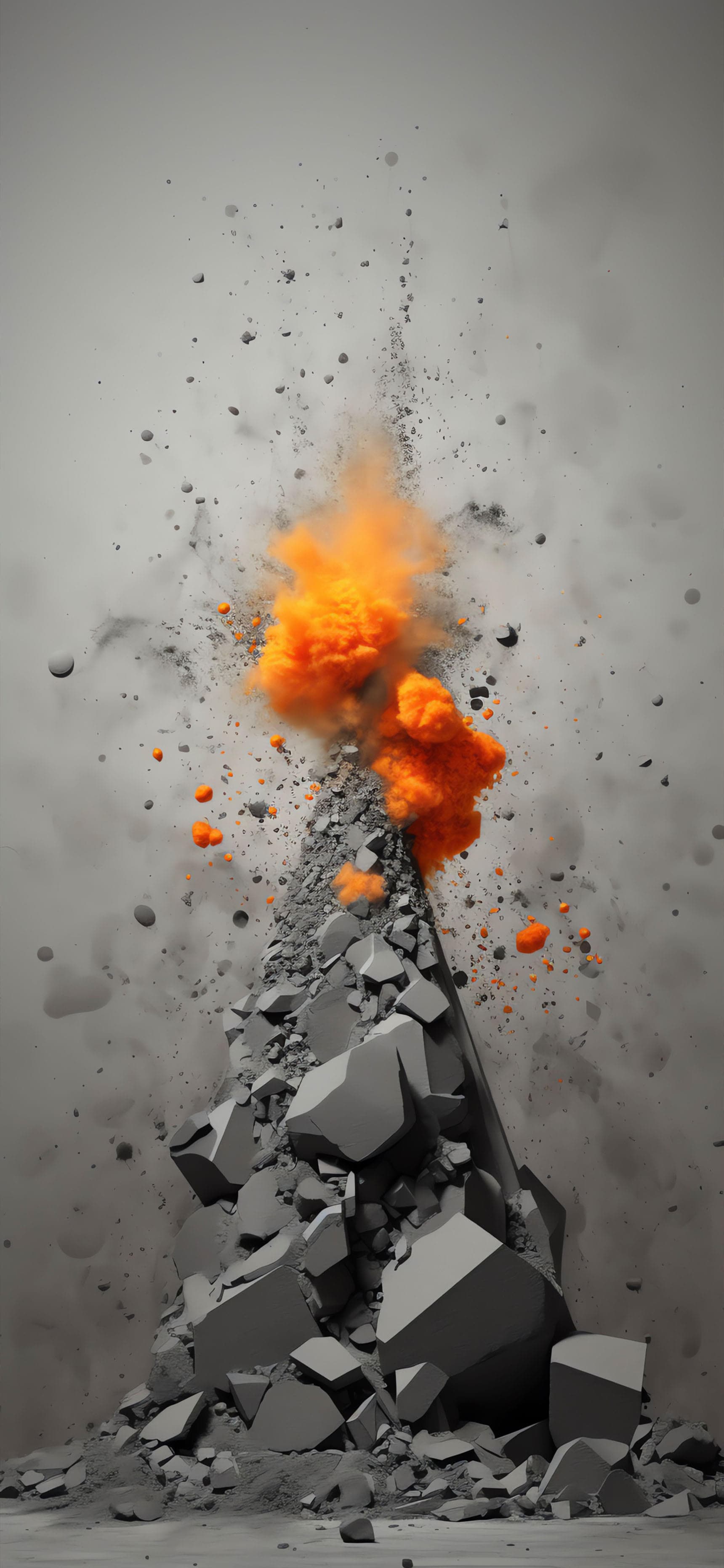 Explosive Rock Burst - free phone wallpaper