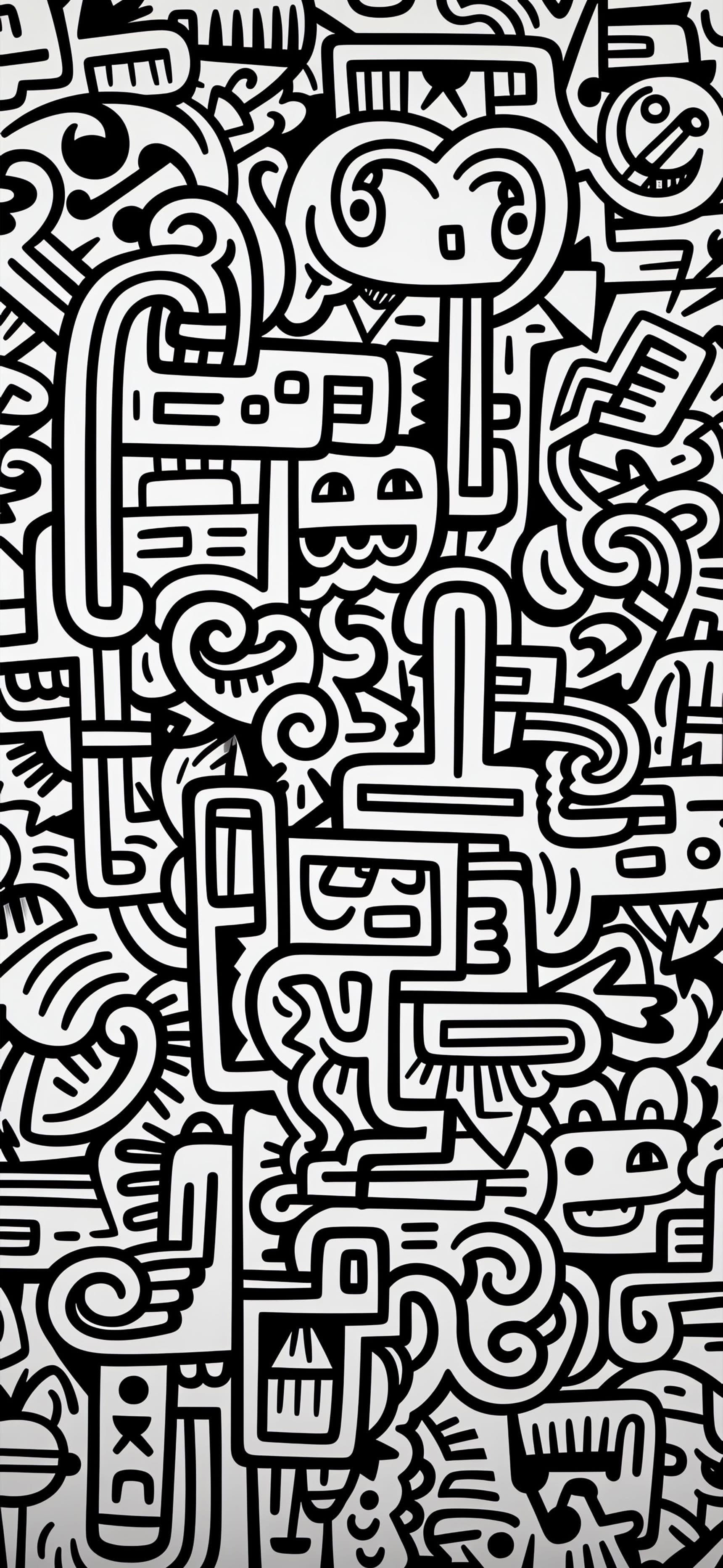 Abstract Line Art - free phone wallpaper