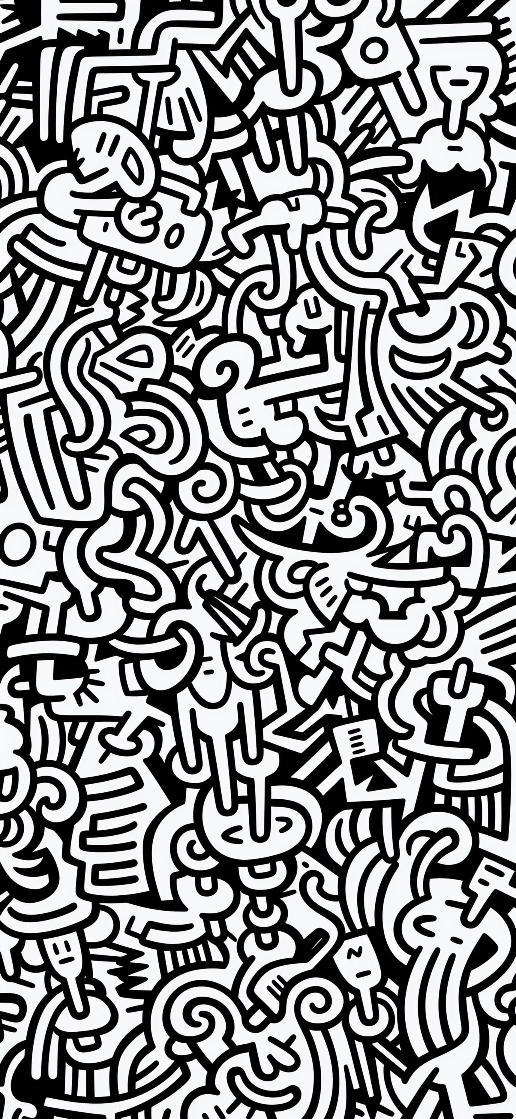 Doodle Chaos Art - free phone wallpaper
