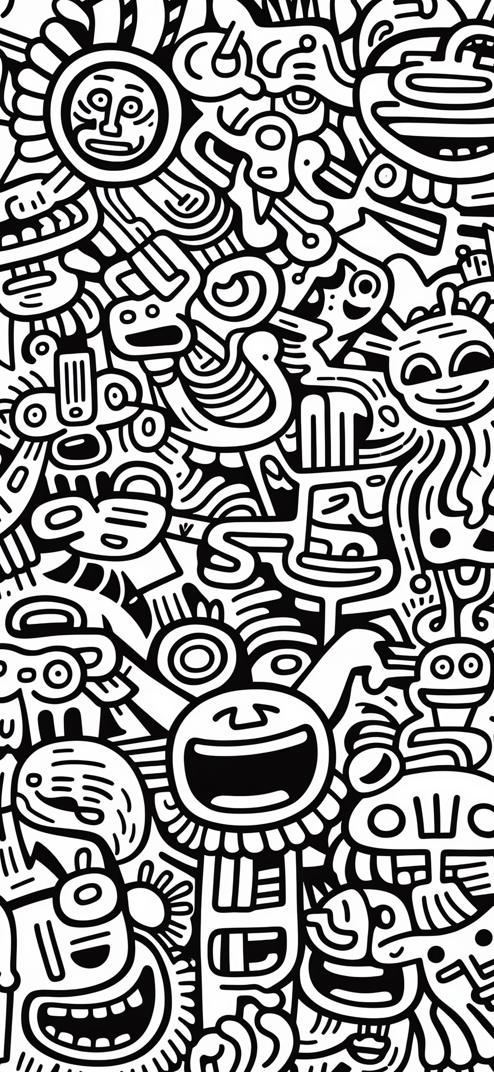 Doodle Art Chaos - free phone wallpaper