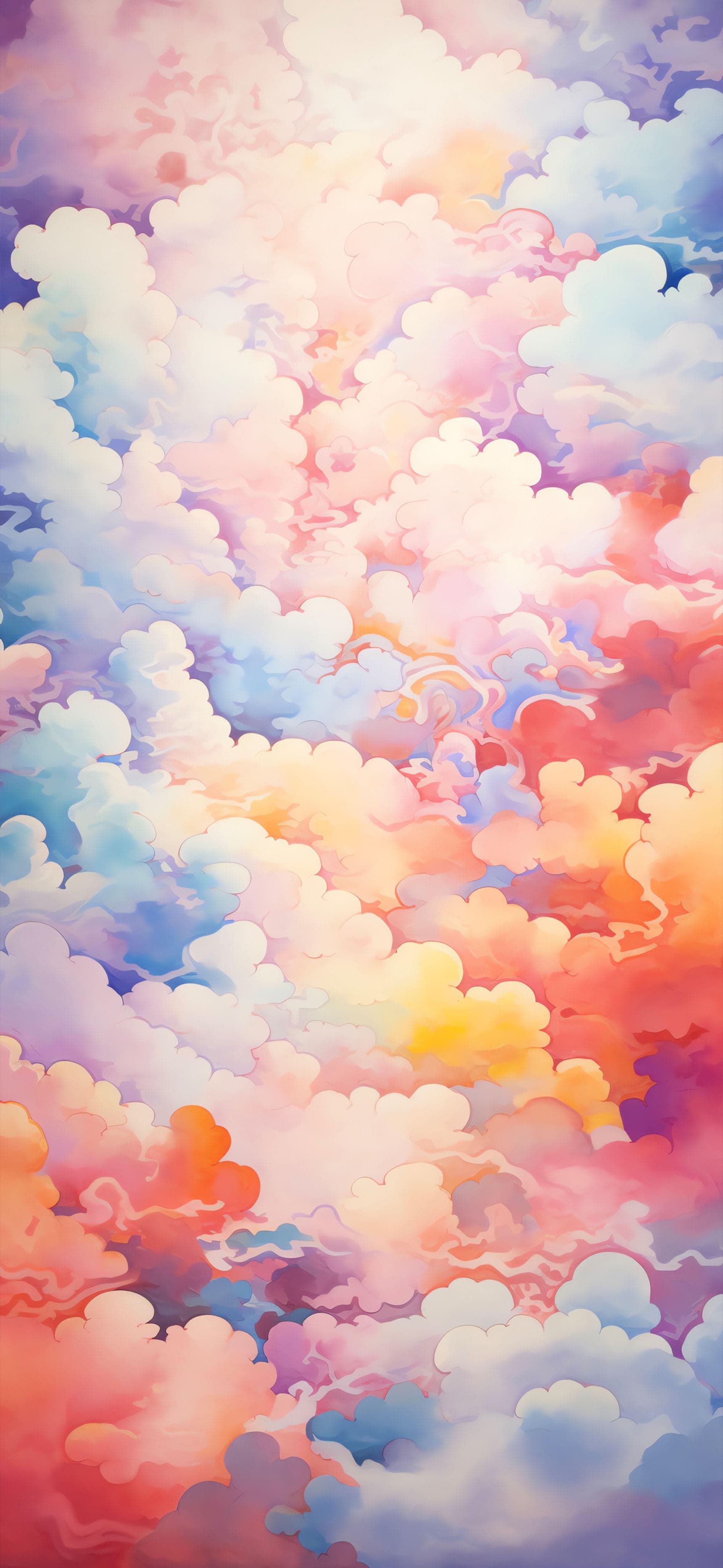 Pastel Cloudscape Dream - free phone wallpaper