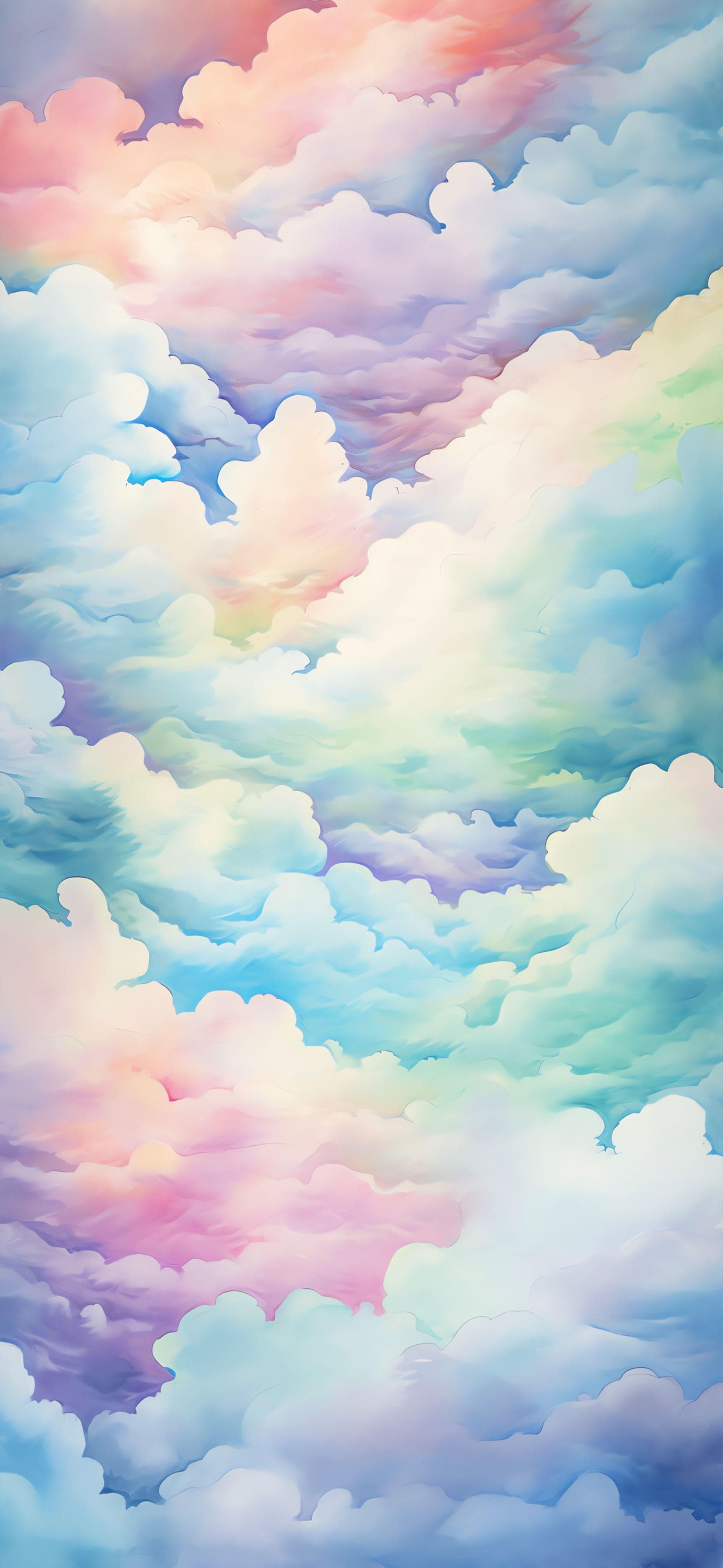 Pastel Cloudscape Dream - free phone wallpaper