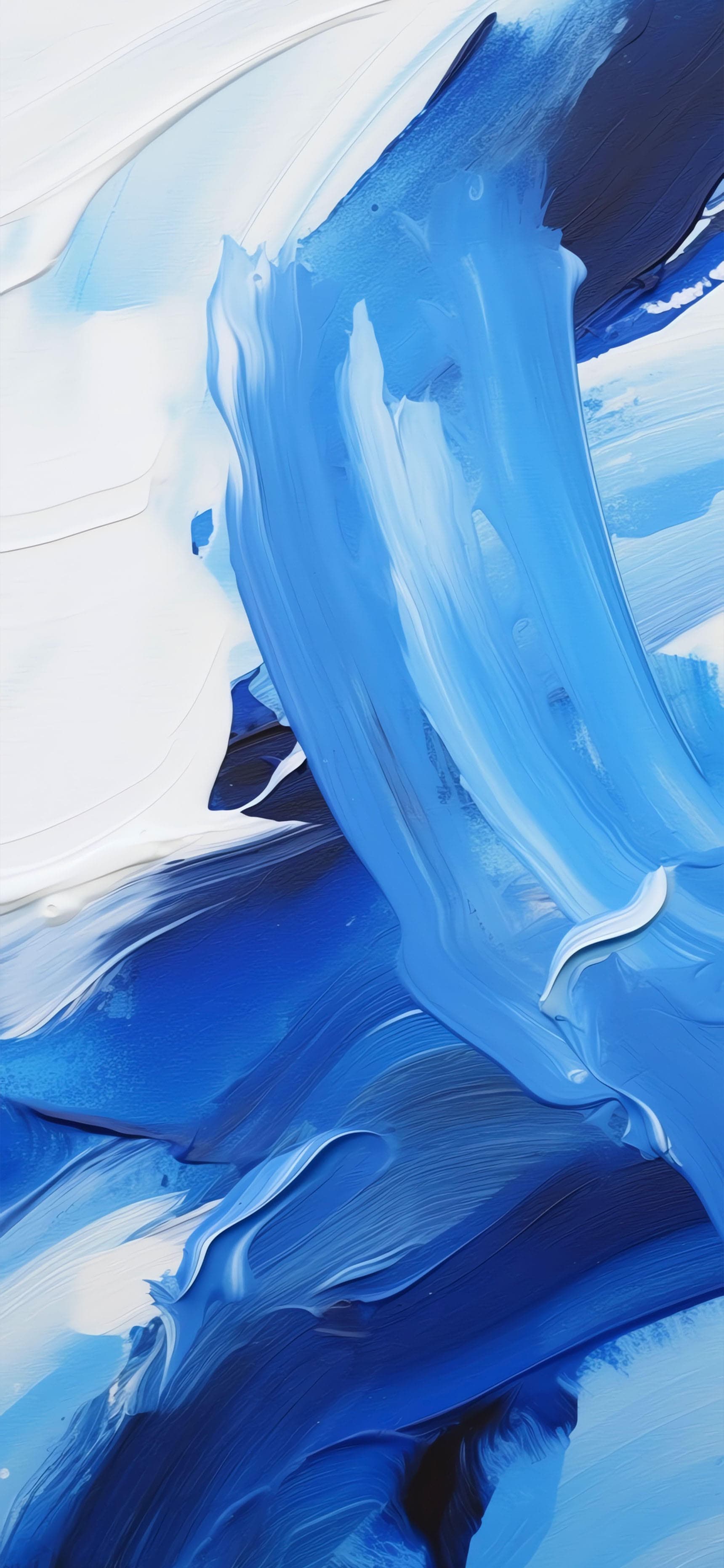 Blue Paint Strokes - free phone wallpaper