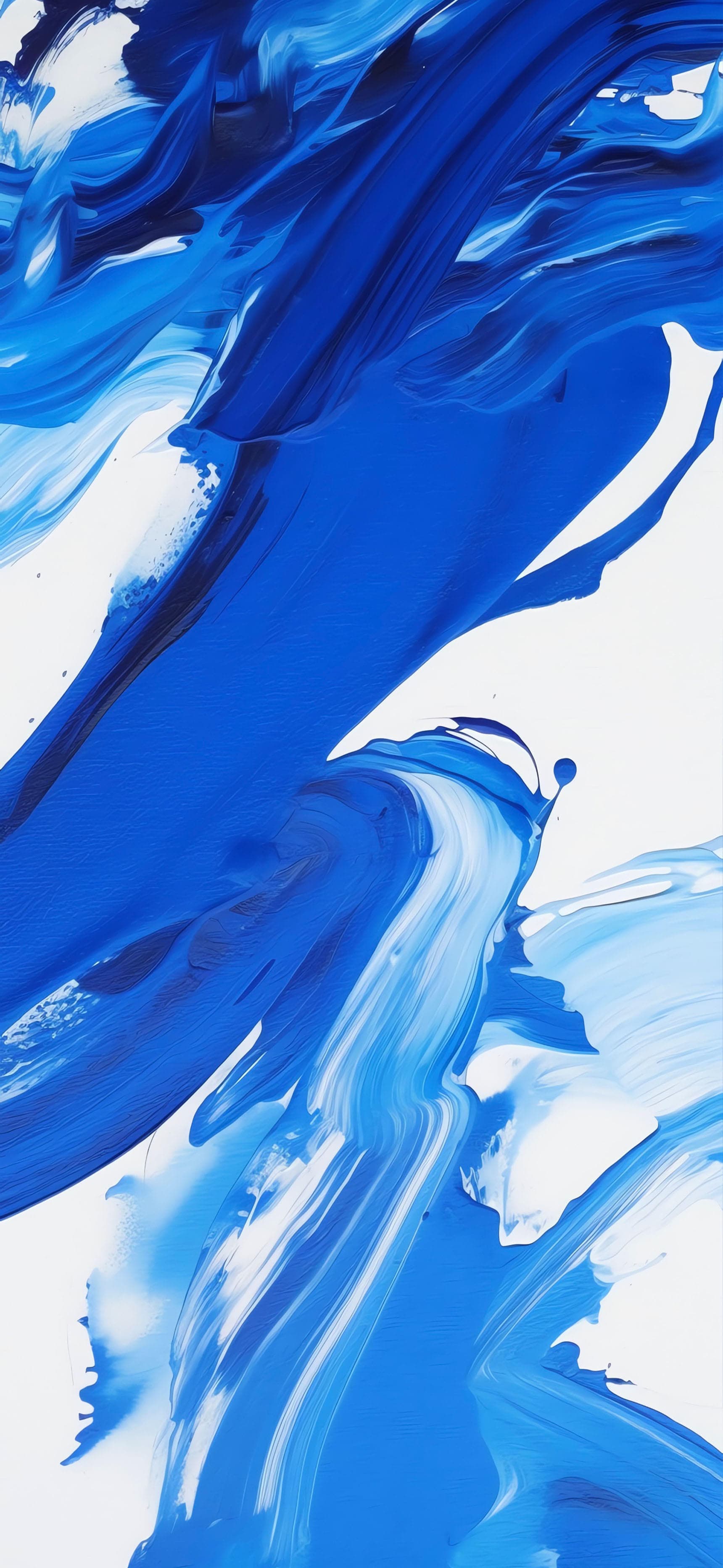 Blue Paint Swirls - free phone wallpaper
