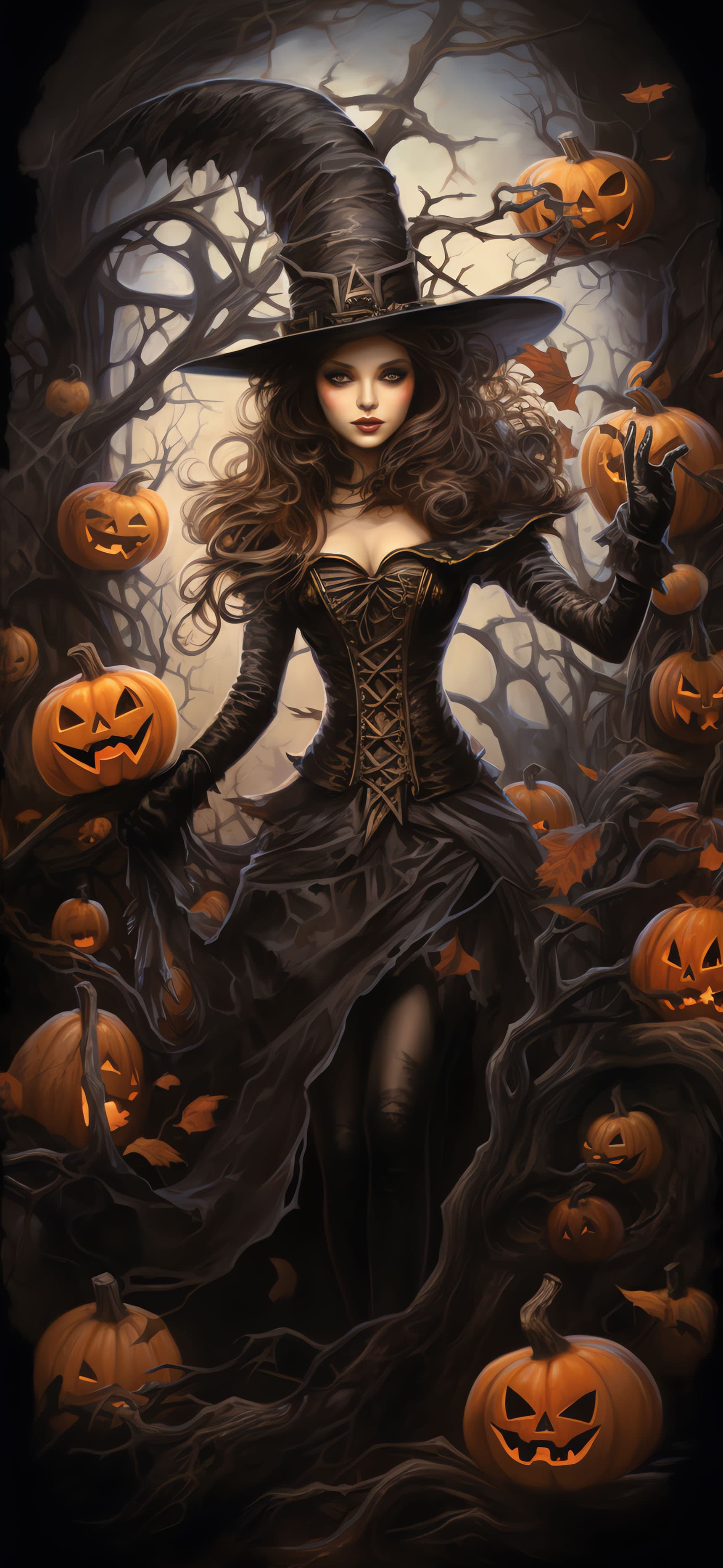 Halloween Witch - free phone wallpaper