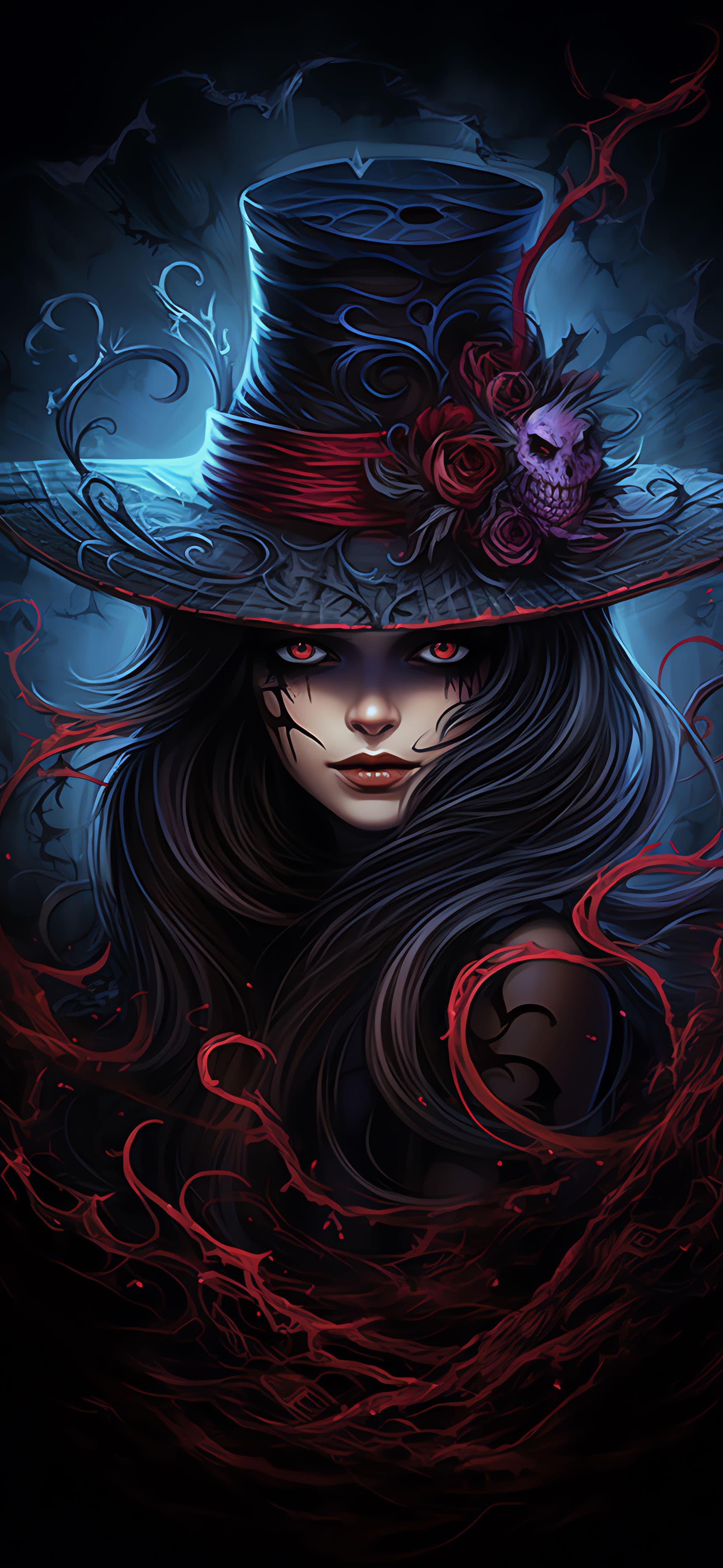 Gothic Witch Portrait - free phone wallpaper