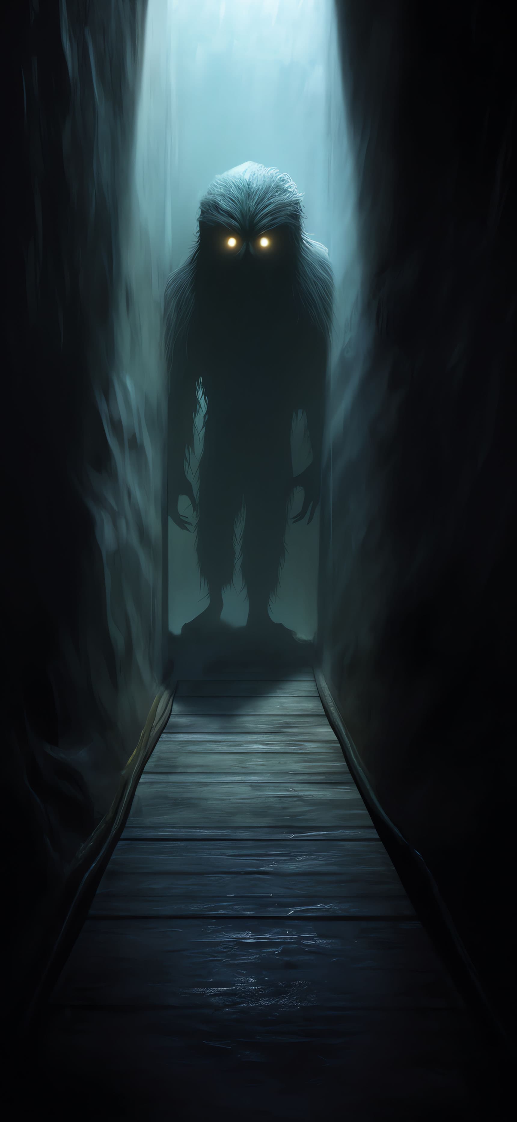 Tunnel Monster Shadow - free phone wallpaper