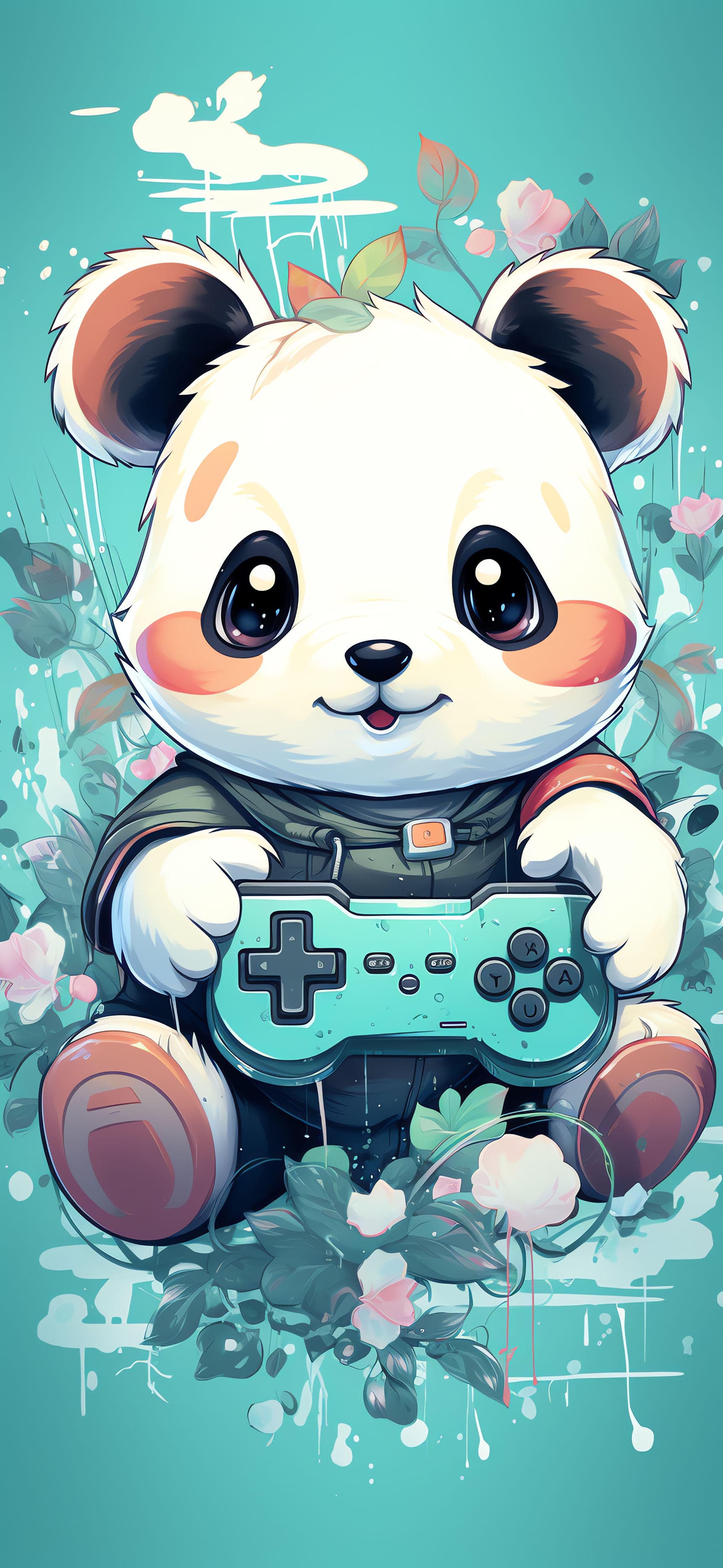 Gamer Panda - free phone wallpaper