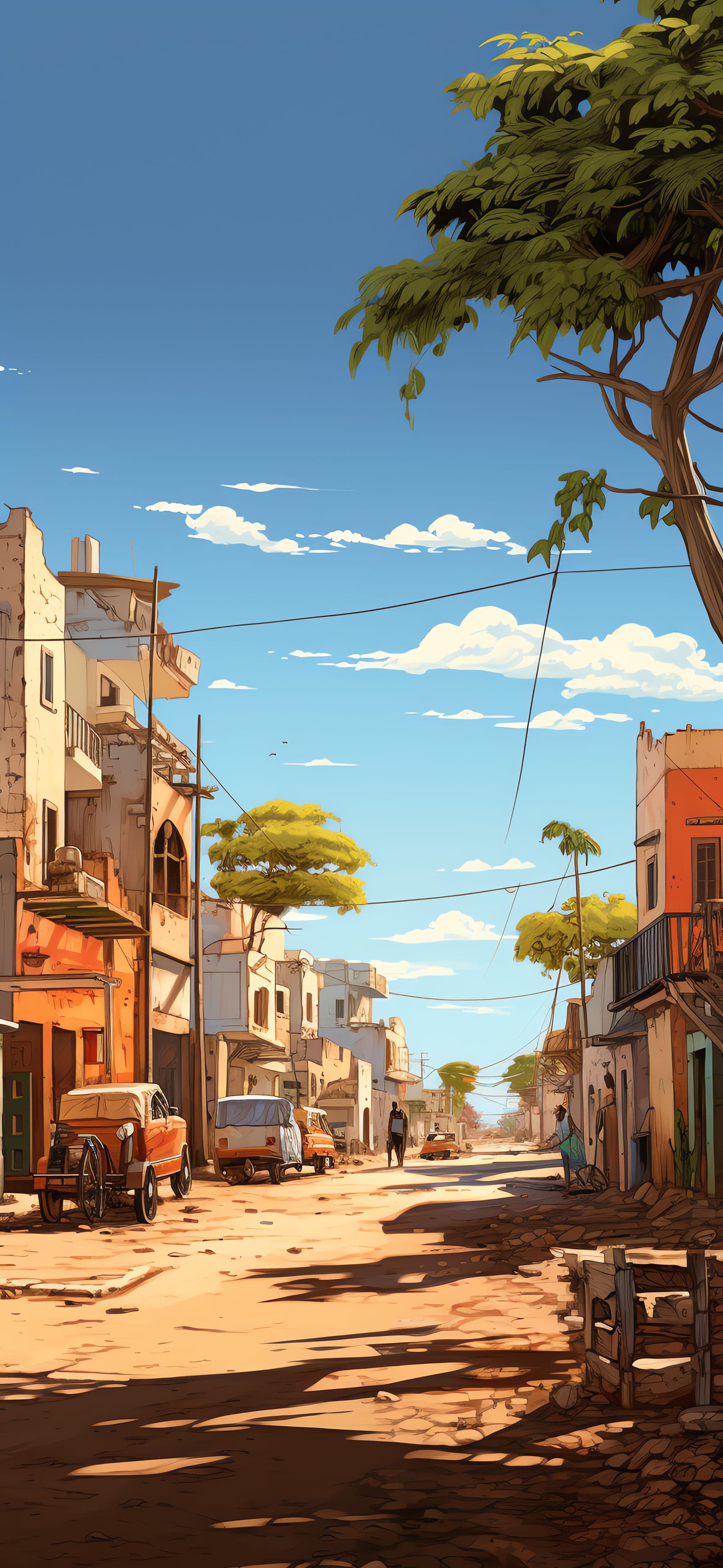 Desert Townscape - free phone wallpaper