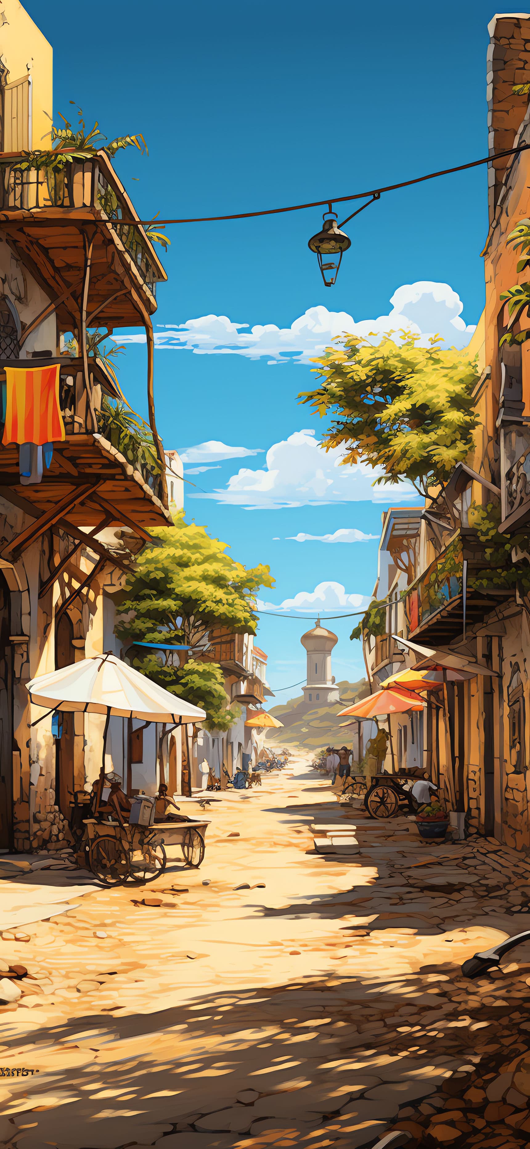 Mediterranean Alleyway - free phone wallpaper