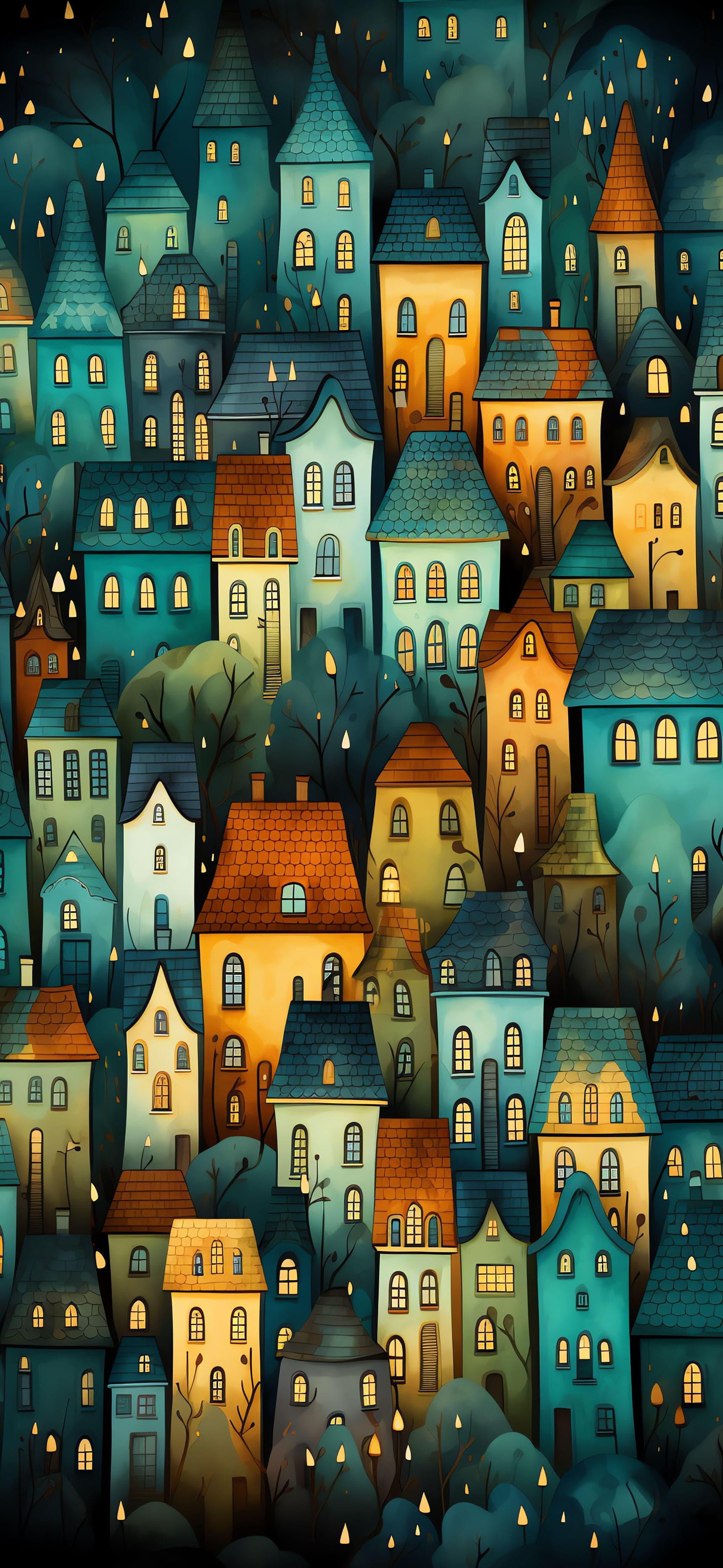 Colorful Townhouses - free phone wallpaper