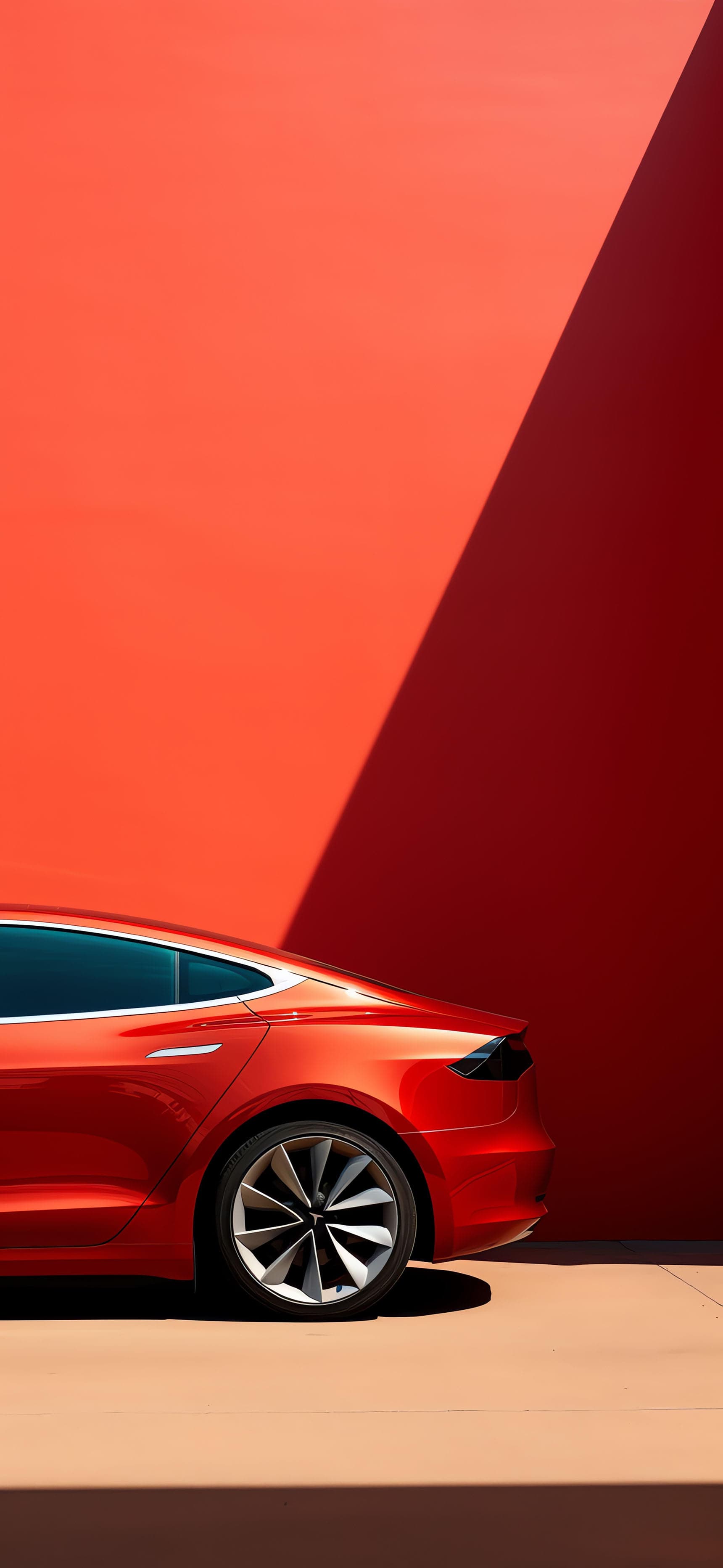 Sunset Tesla - free phone wallpaper