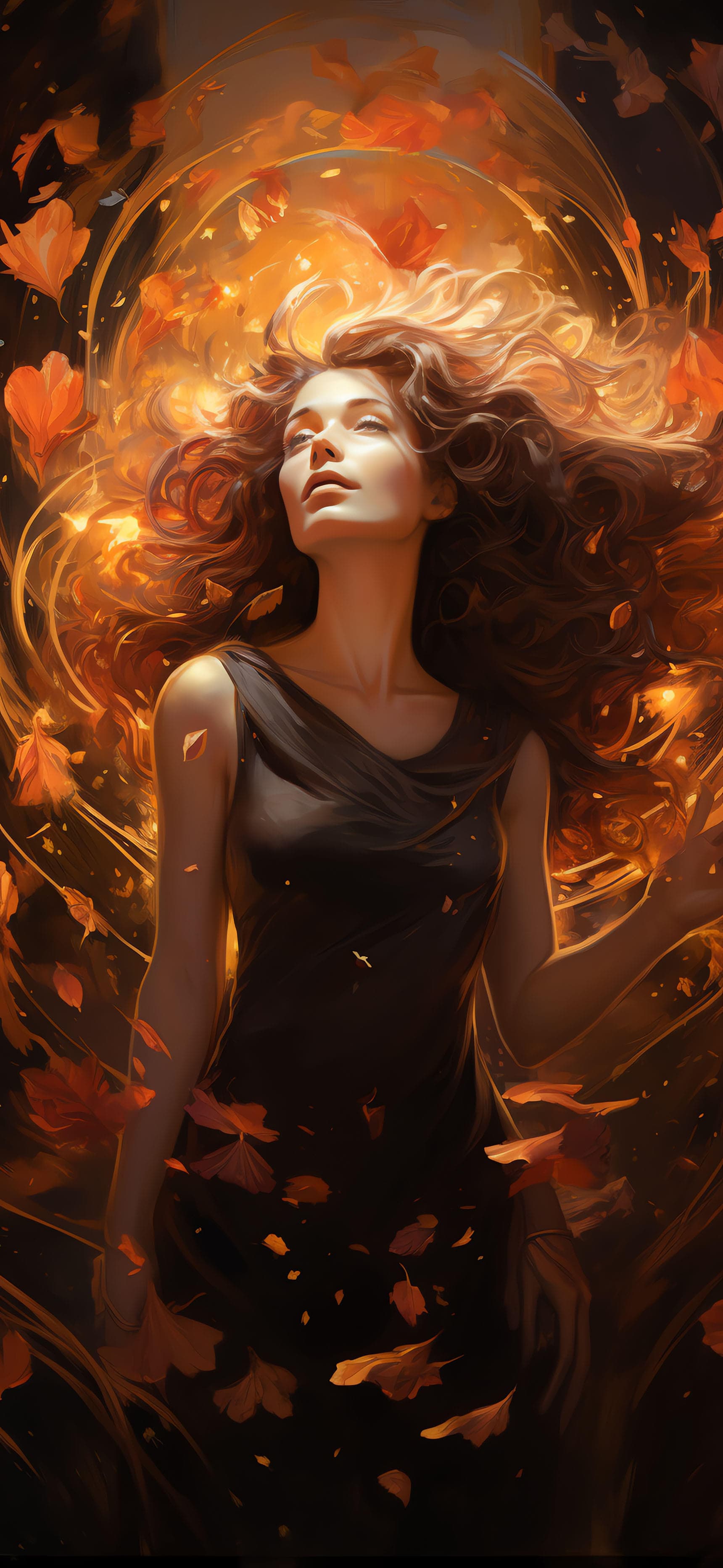 Autumnal Goddess - free phone wallpaper