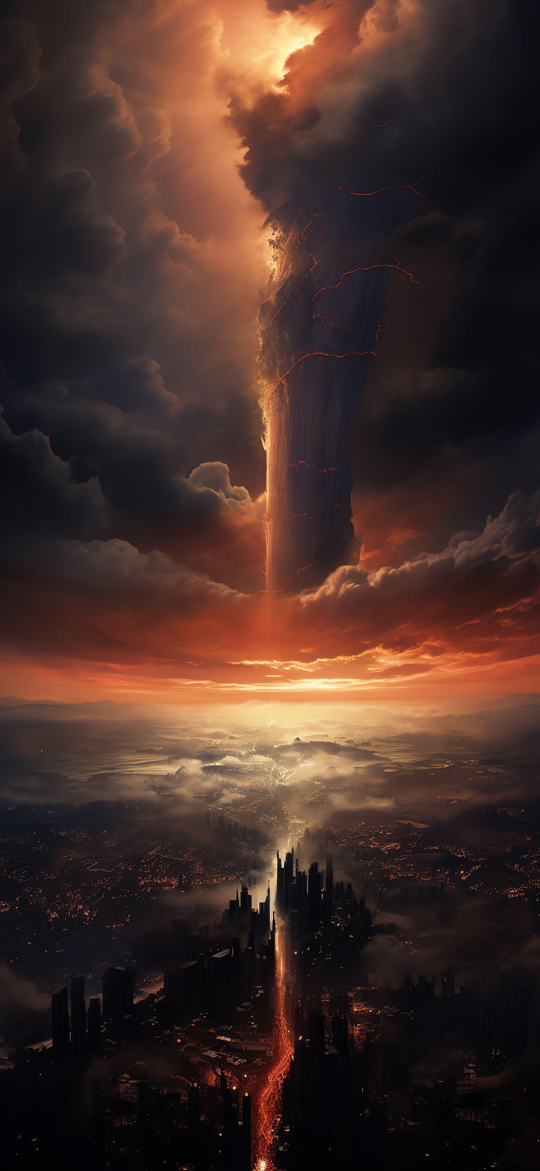 Fiery Apocalypse - free phone wallpaper