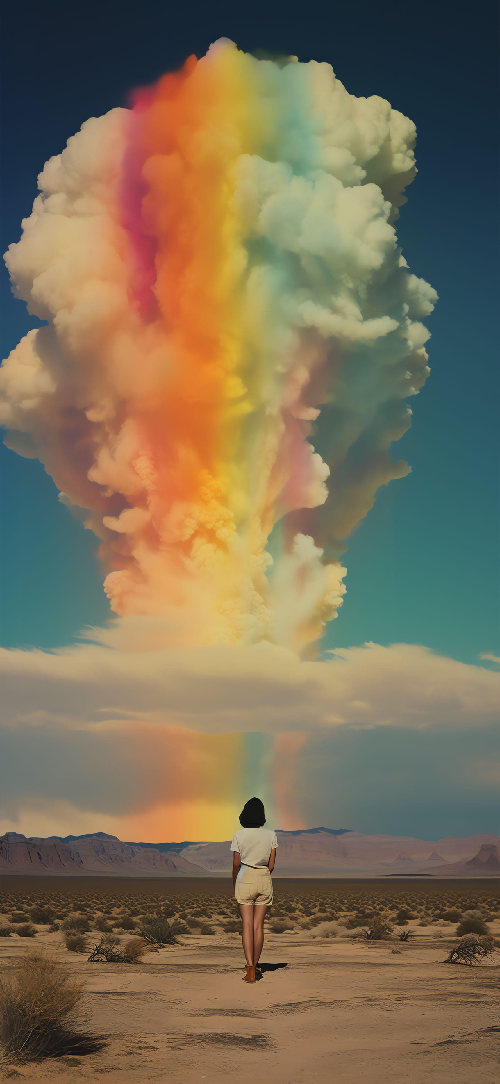 Vivid Sky Bloom - free phone wallpaper