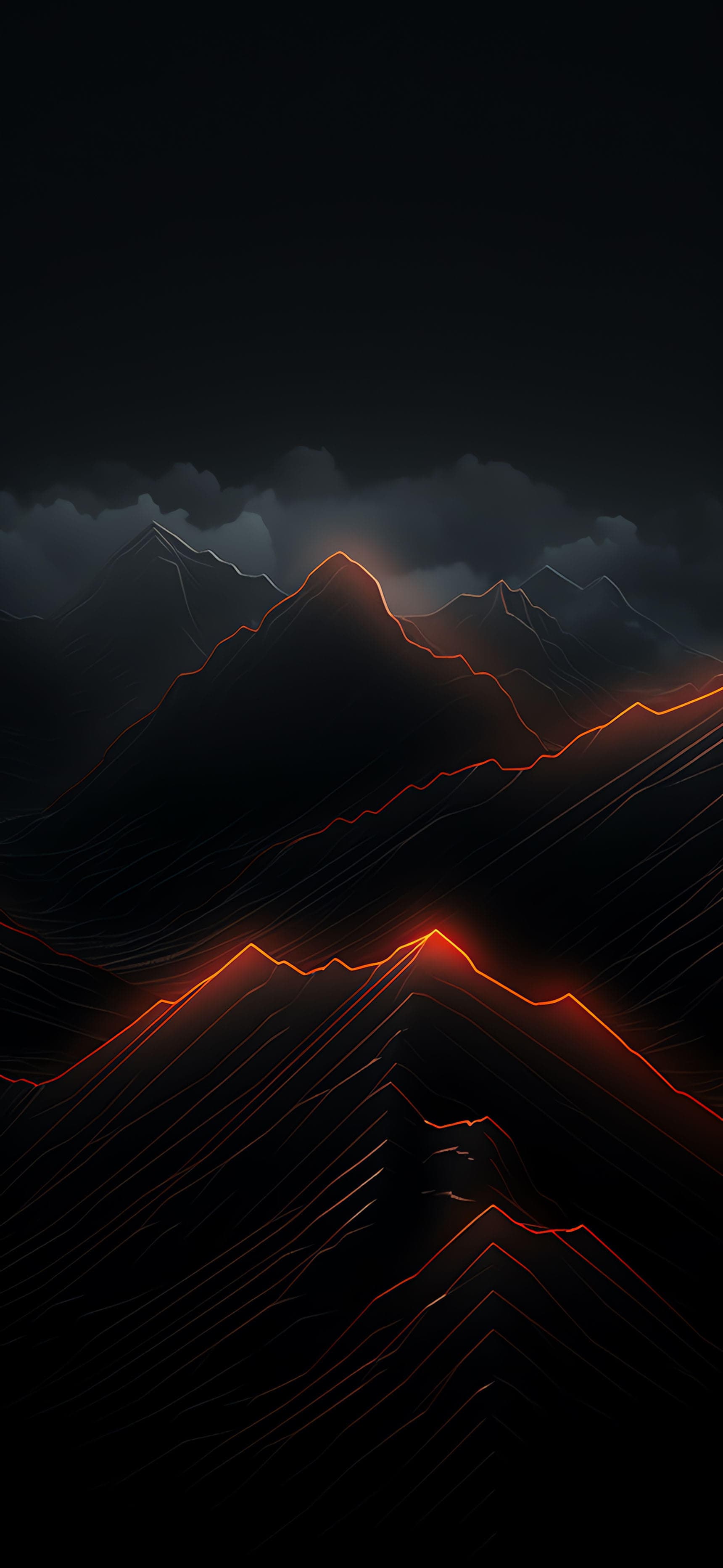 Luminous Mountain Range - free phone wallpaper