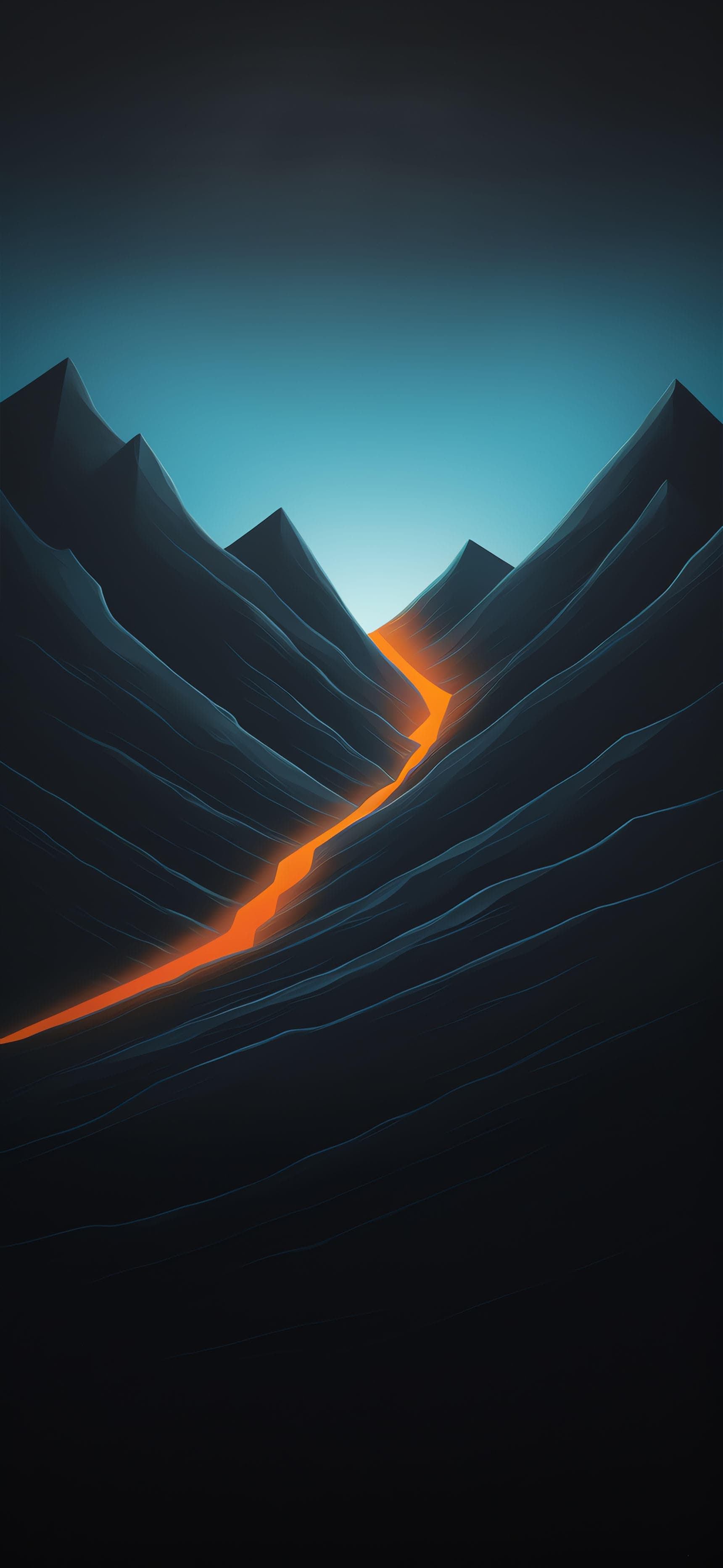 Lava Mountain Stream - free phone wallpaper