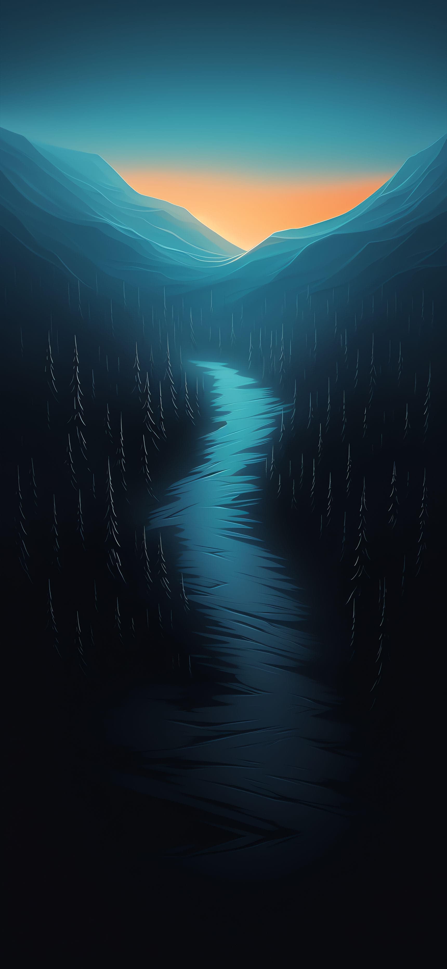 Serene River Valley - free phone wallpaper