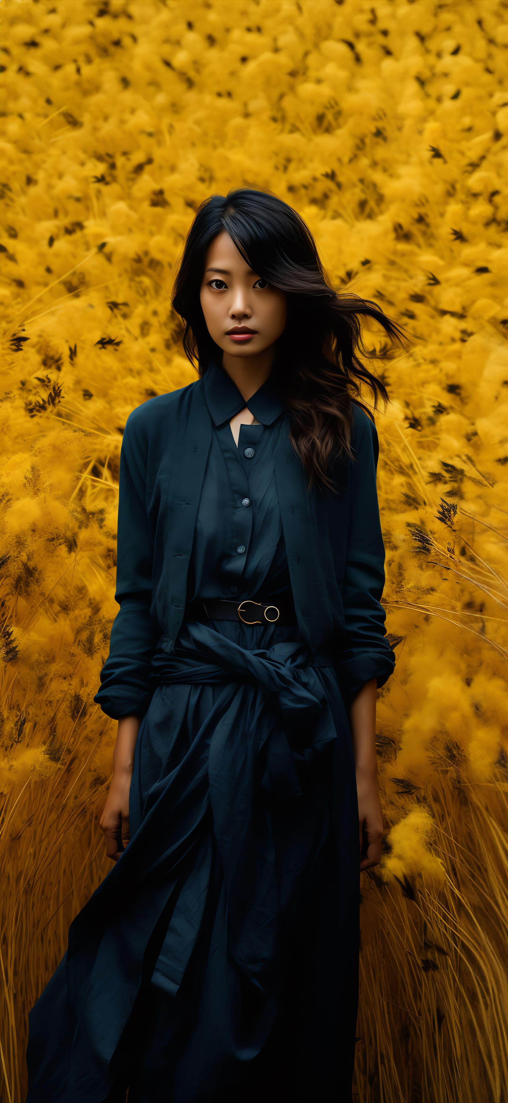 Autumnal Woman Portrait - free phone wallpaper