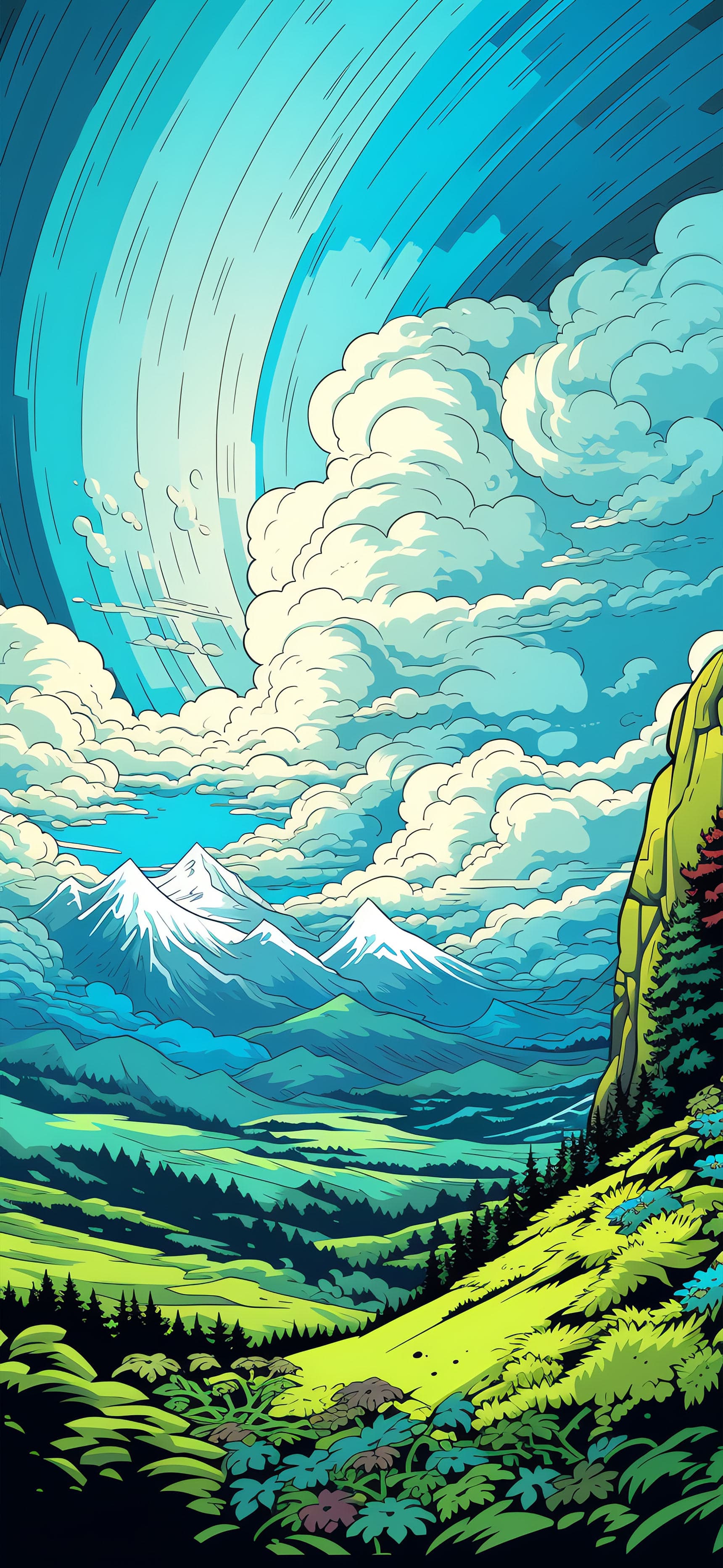 Alpine Vista Dream - free phone wallpaper